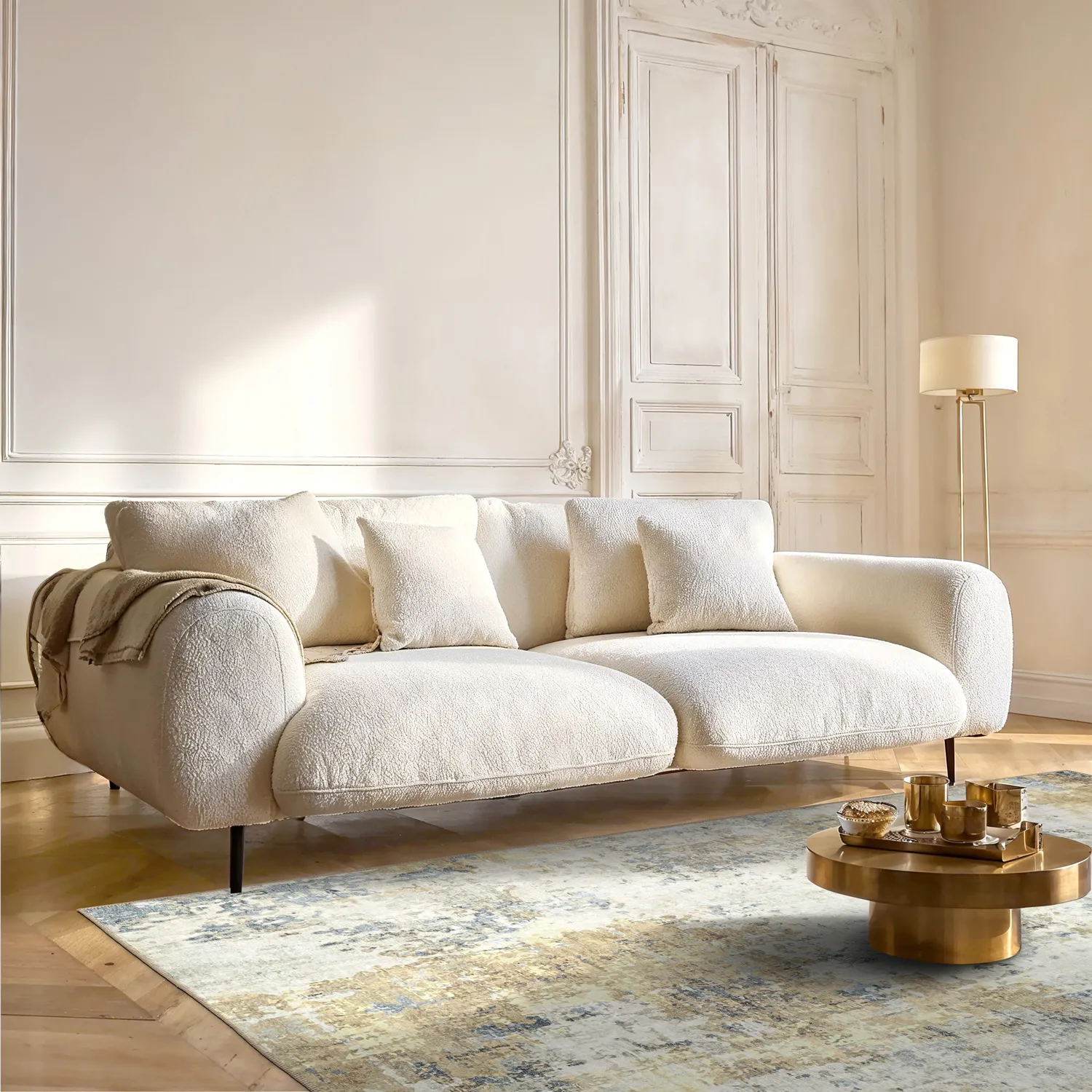 Tapis tissé à plat - Comino (beige/multi)