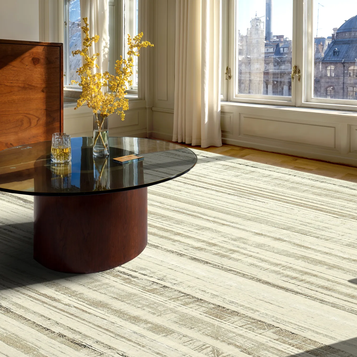 Tapis tissé à plat - Delara (beige)