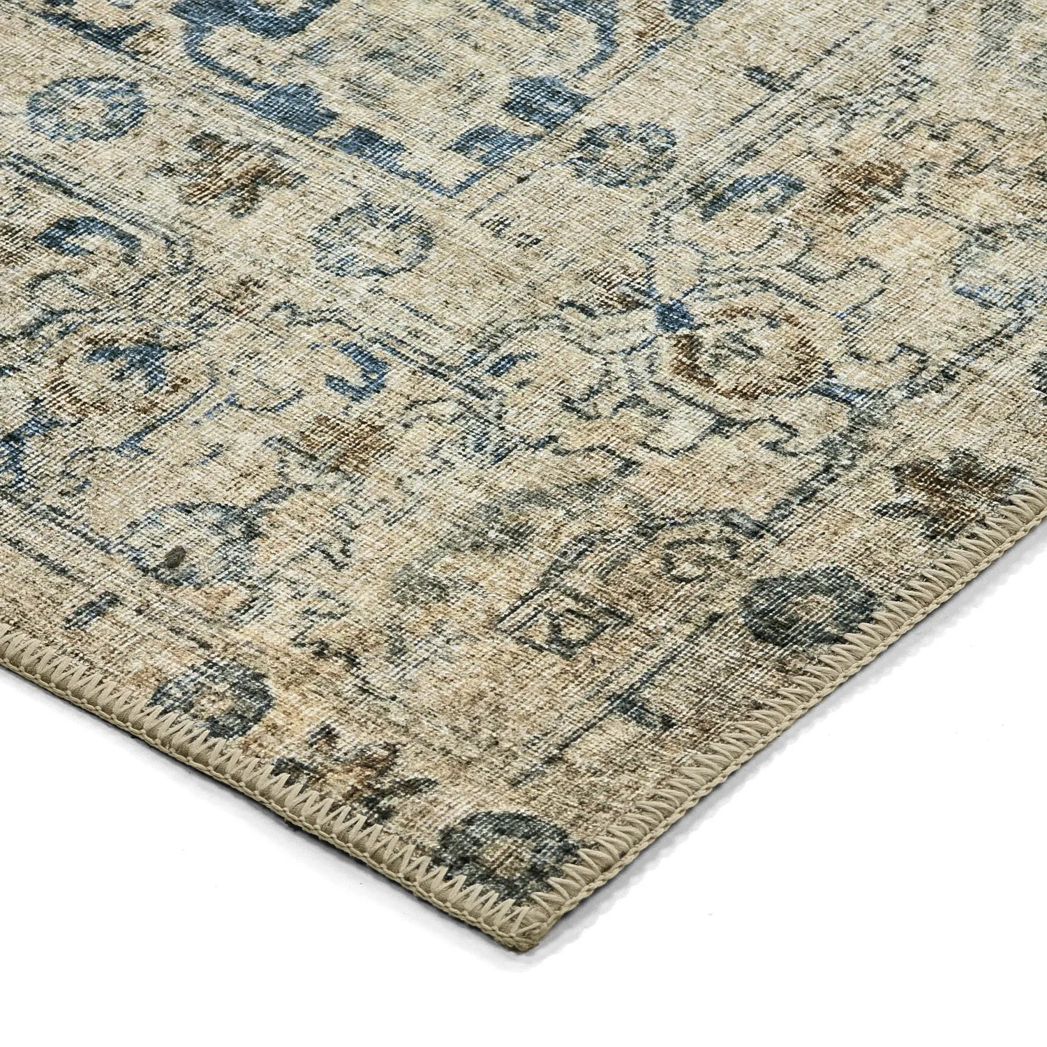 Tapis tissé à plat - Delvar (bleu)