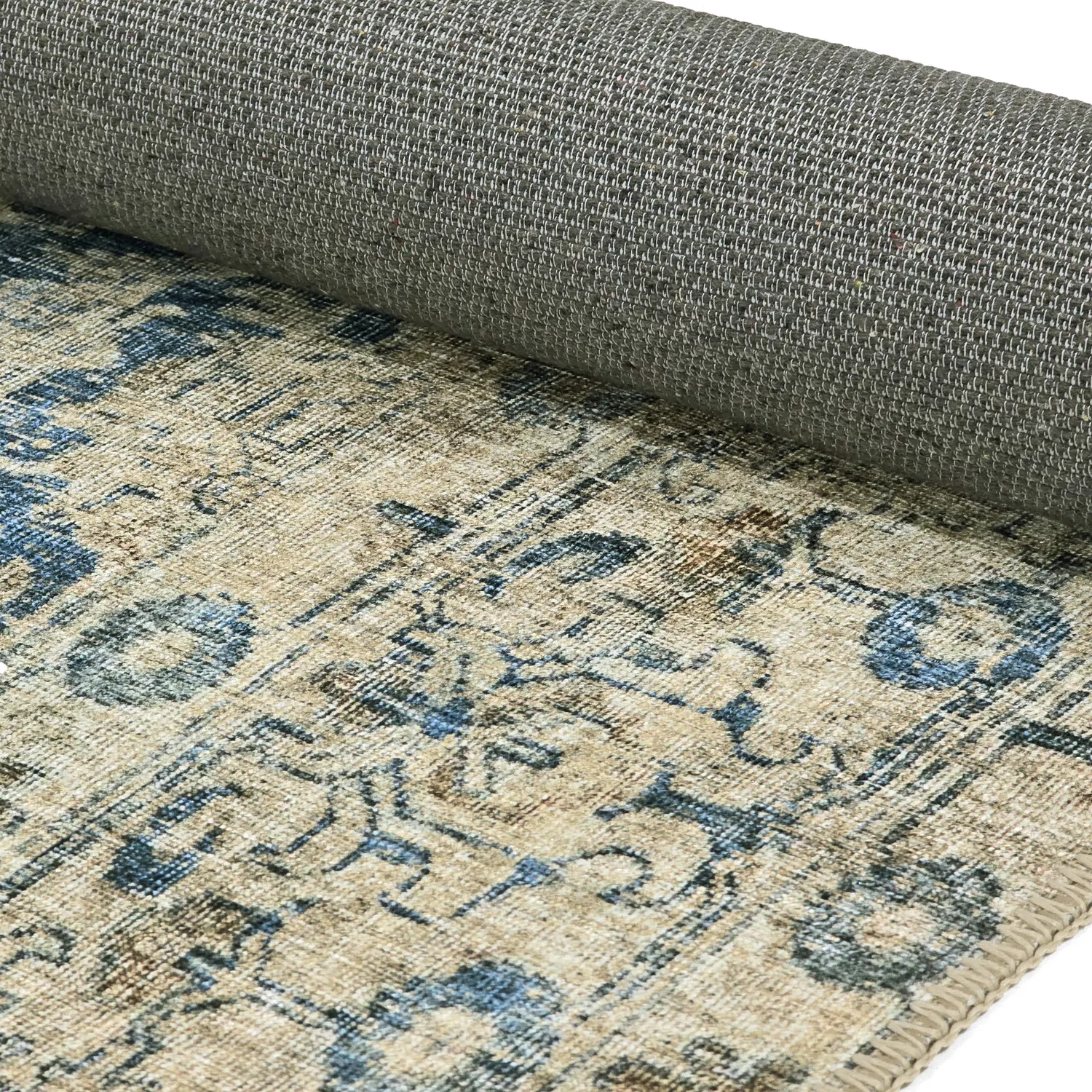 Tapis tissé à plat - Delvar (bleu)