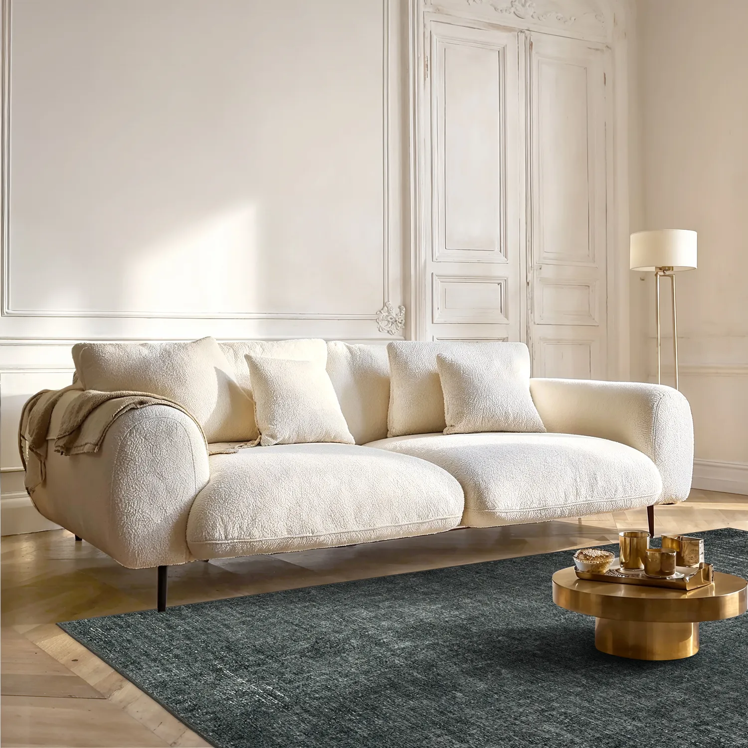Tapis tissé à plat - Elarion (noir)