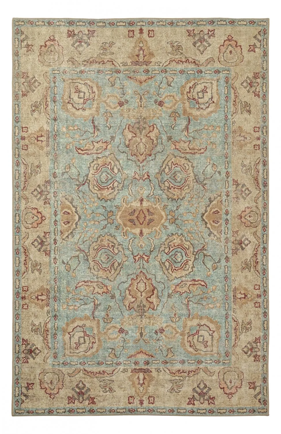 Tapis tissé à plat - Layla (bleu clair)