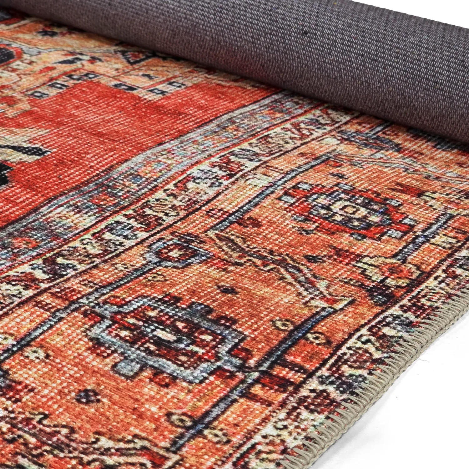 Tapis tissé à plat - Madevan (rouge)