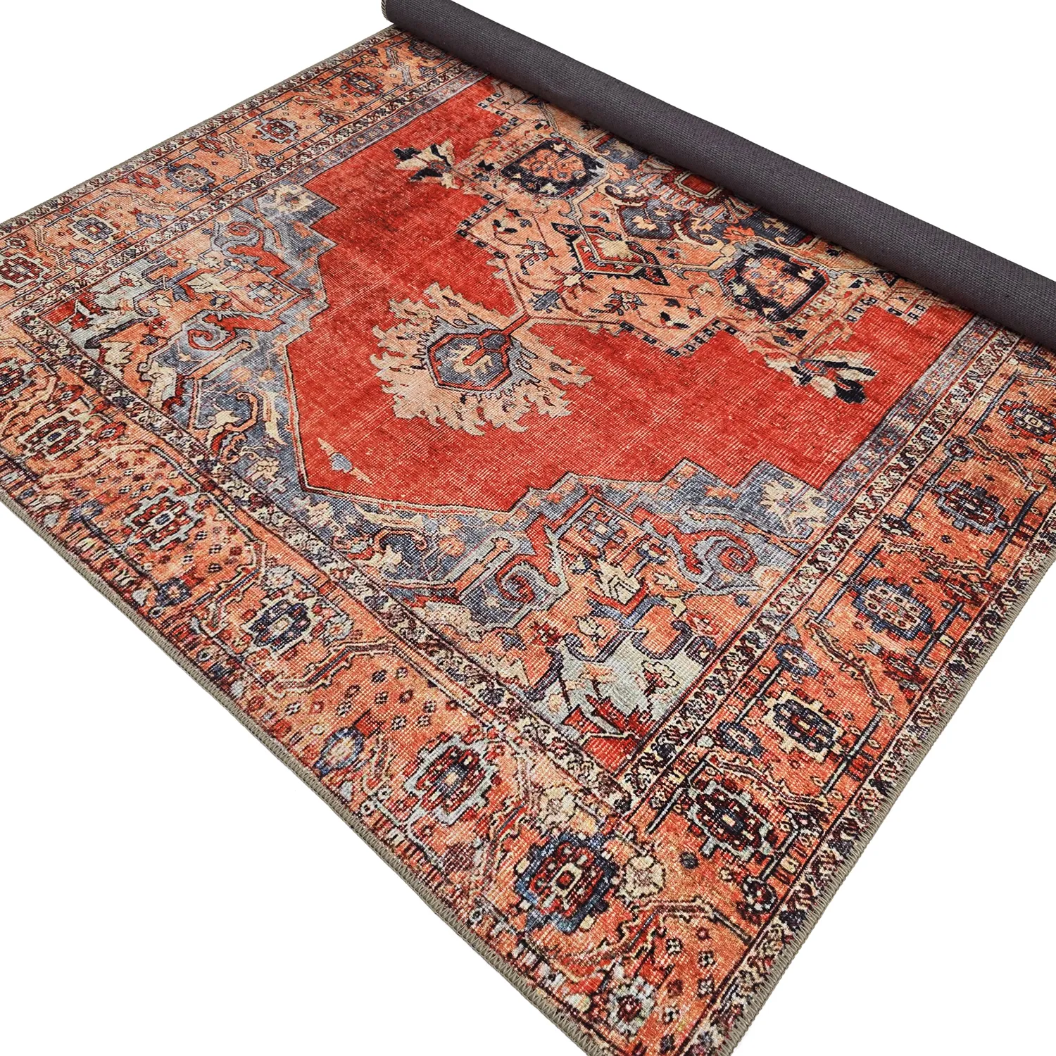 Tapis tissé à plat - Madevan (rouge)