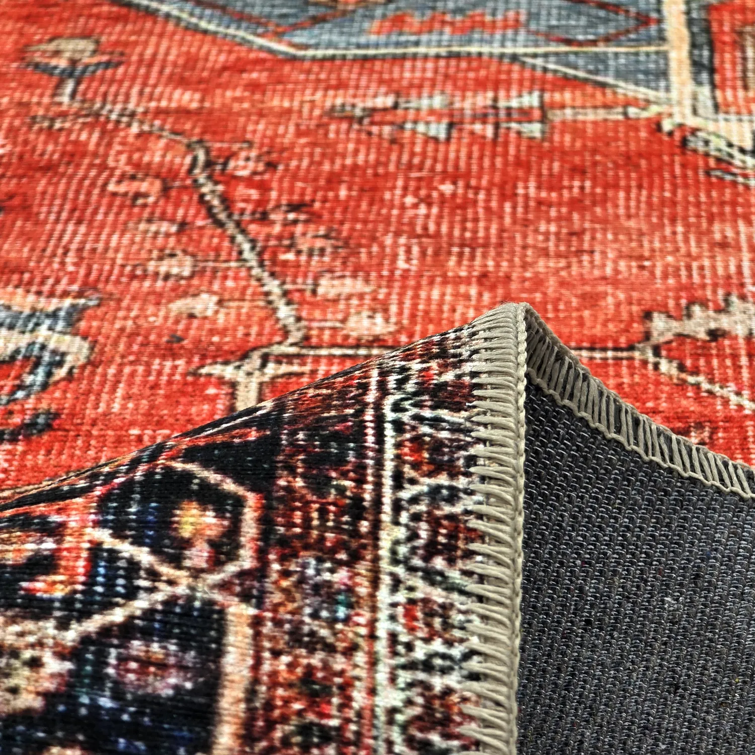 Tapis tissé à plat - Mandalay (rouge)
