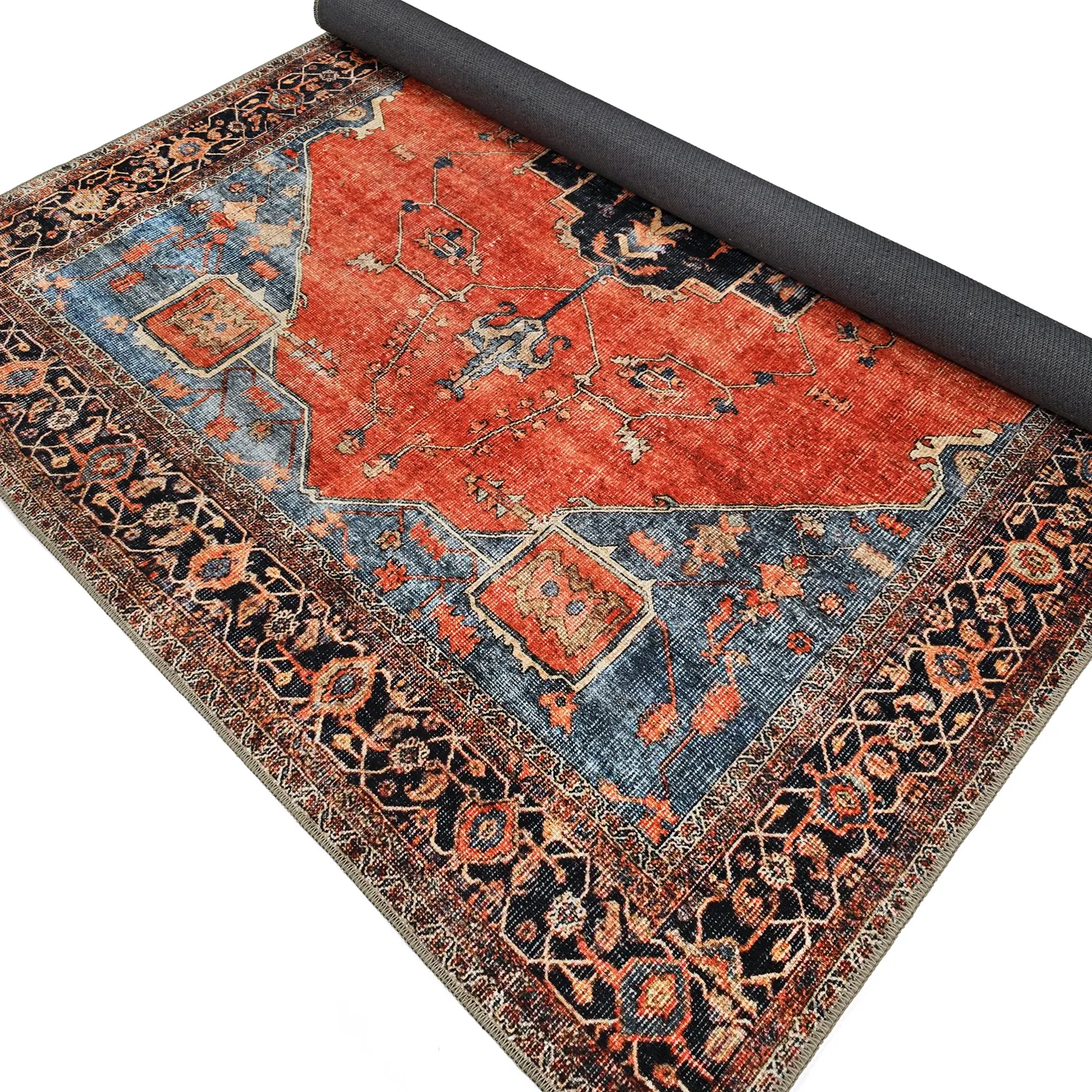 Tapis tissé à plat - Mandalay (rouge)