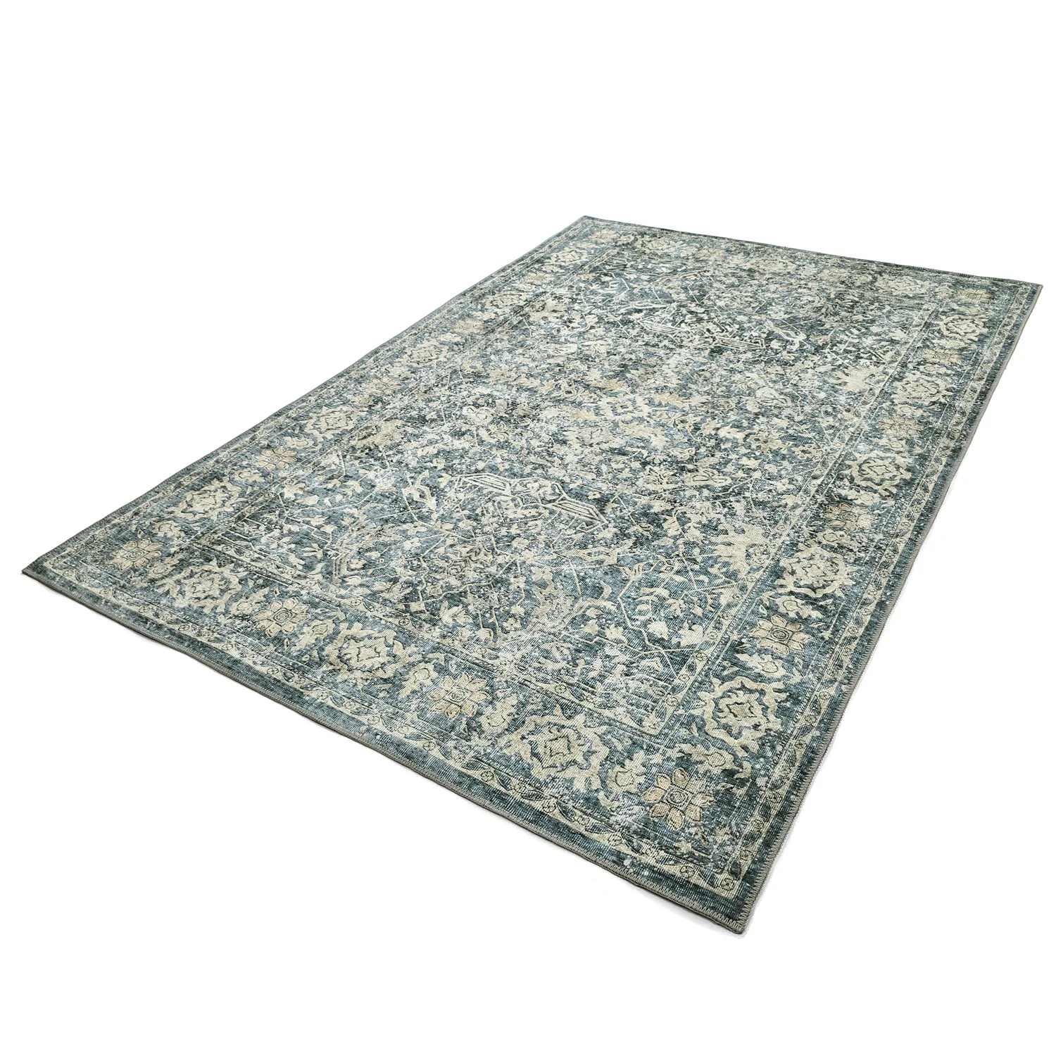 Tapis tissé à plat - Meralis (bleu)