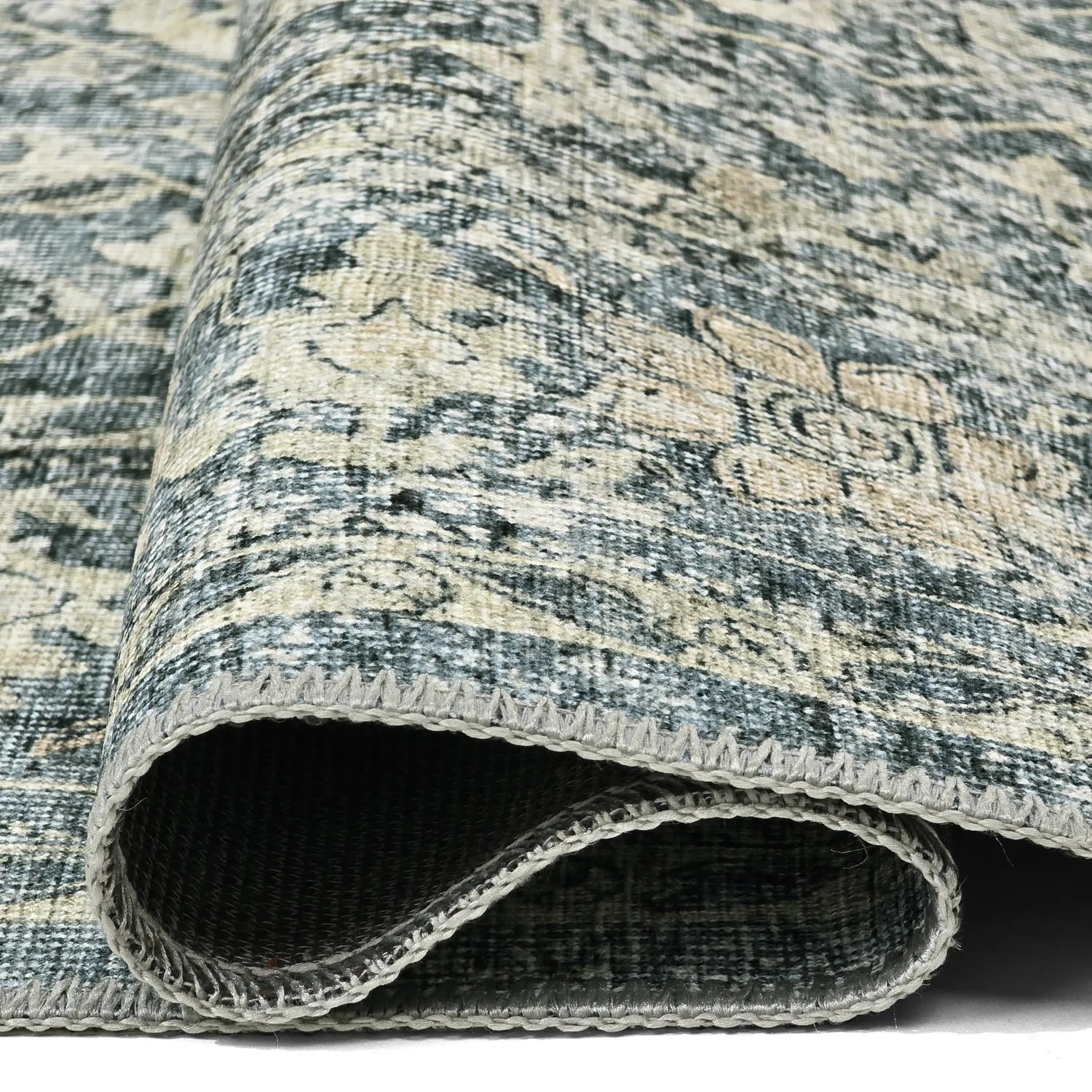 Tapis tissé à plat - Meralis (bleu)