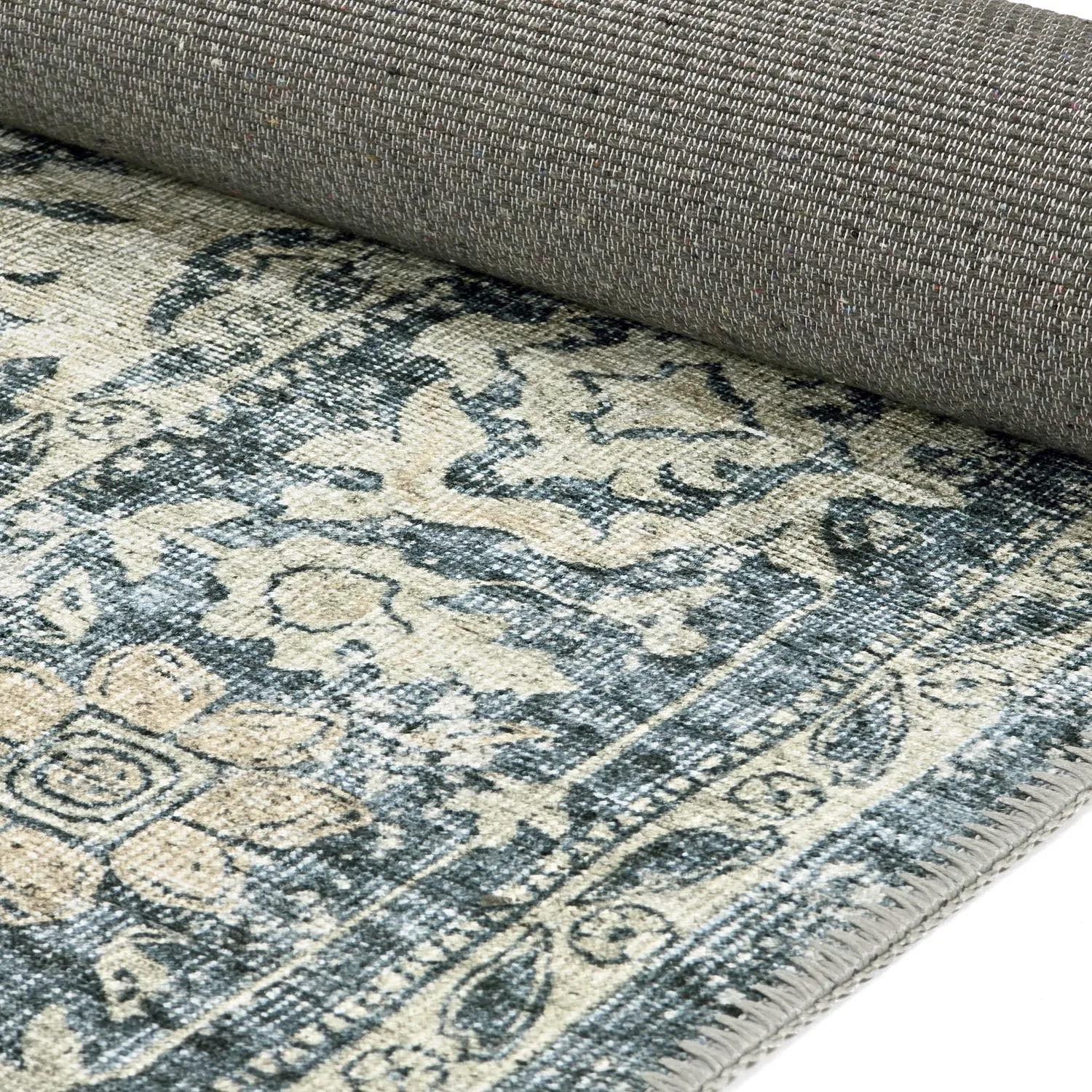 Tapis tissé à plat - Meralis (bleu)