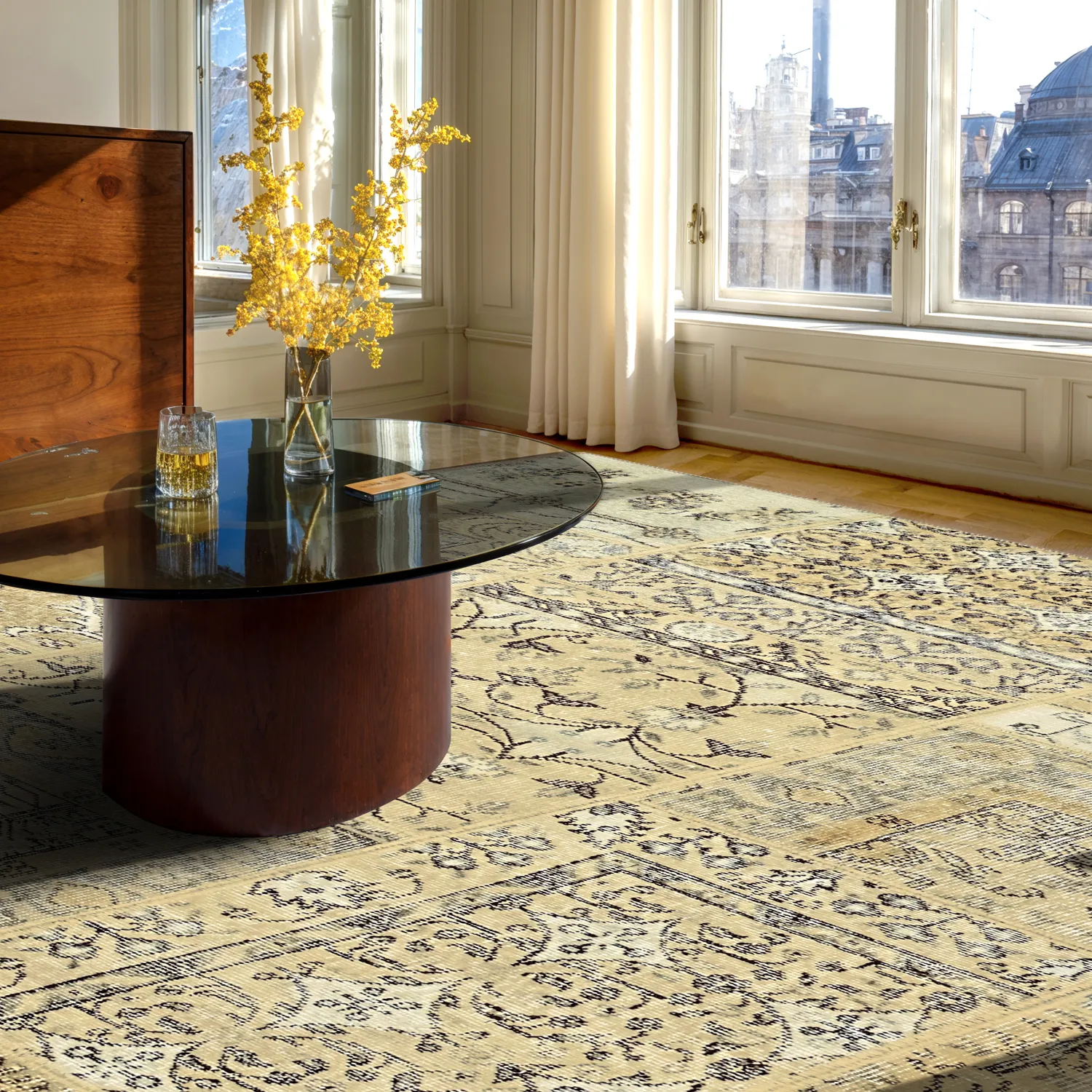 Tapis tissé à plat - Myrina (beige)