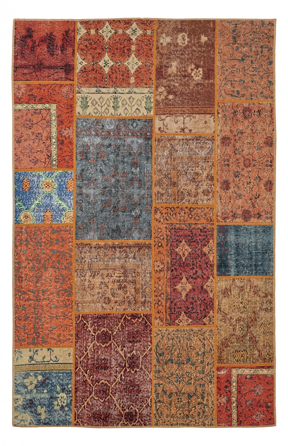 Tapis tissé à plat - Myrina (rouge/multicolore)
