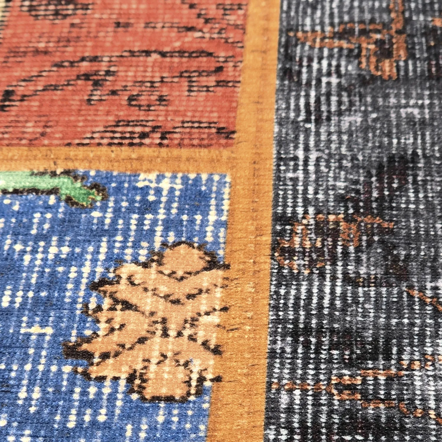 Tapis tissé à plat - Myrina (rouge/multicolore)