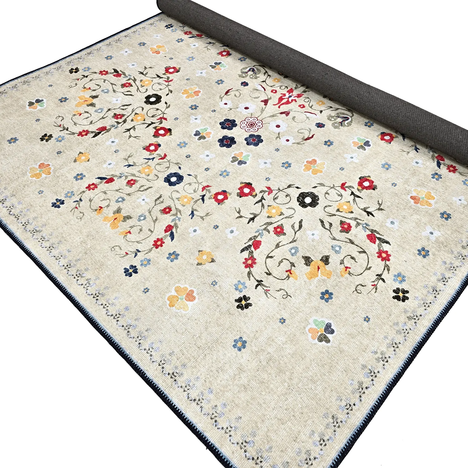 Tapis tissé à plat - Nabilar (crème)