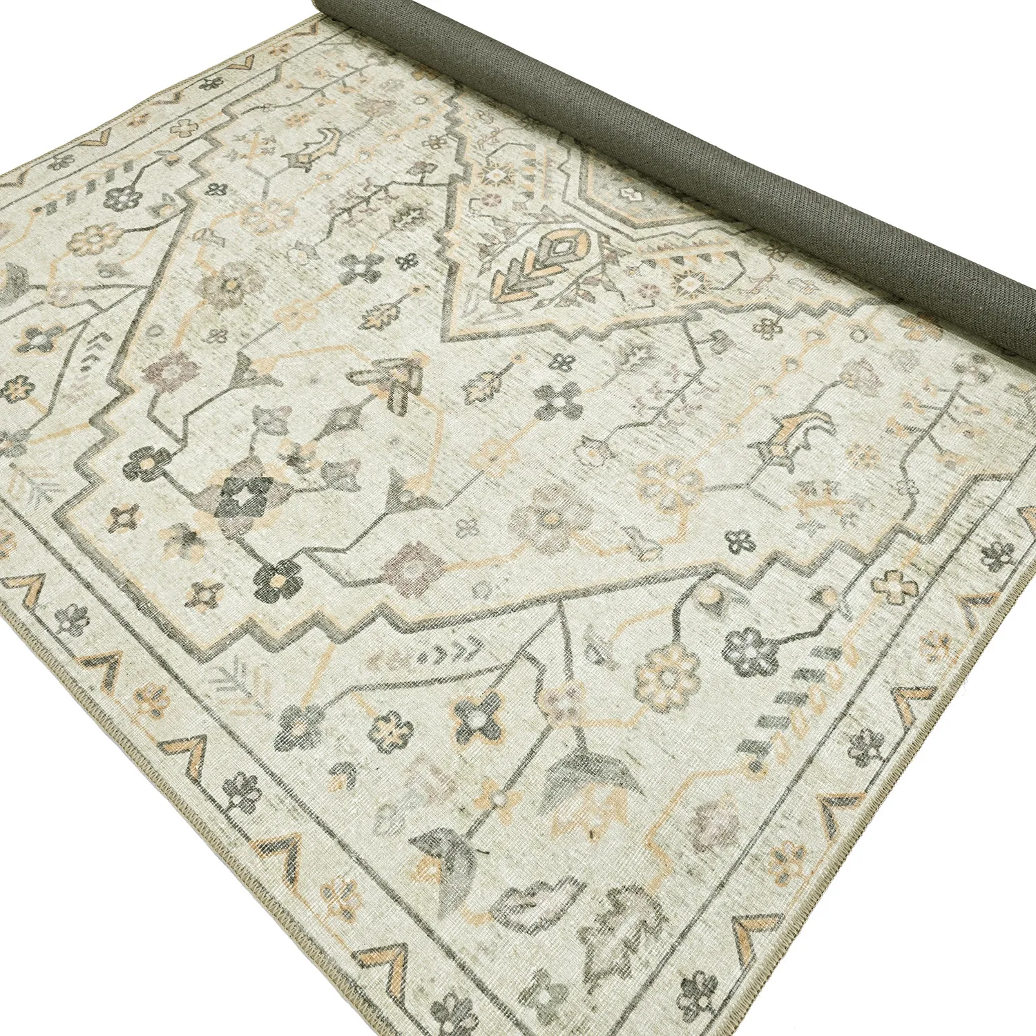 Tapis tissé à plat - Nahla (crème)