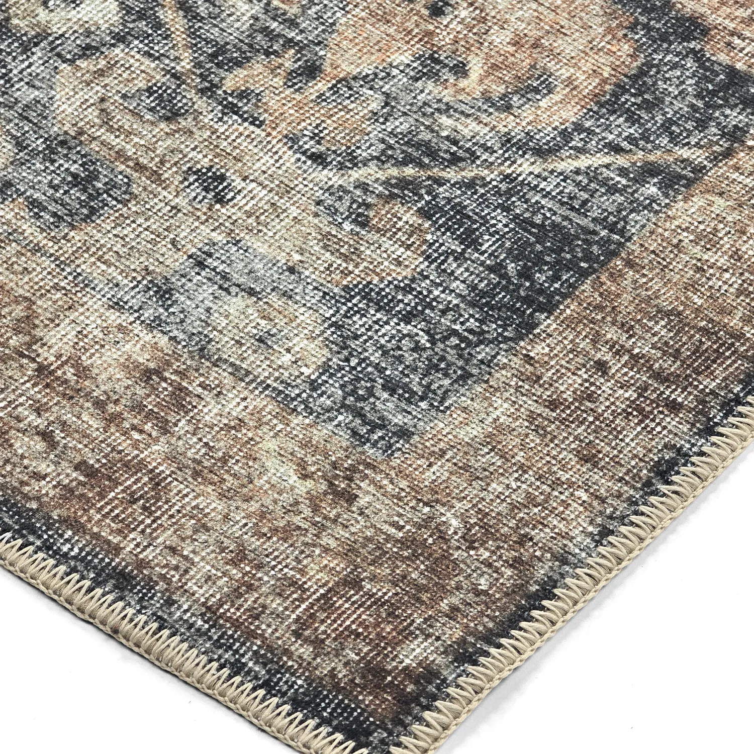 Tapis tissé à plat - Noura (bleu foncé)