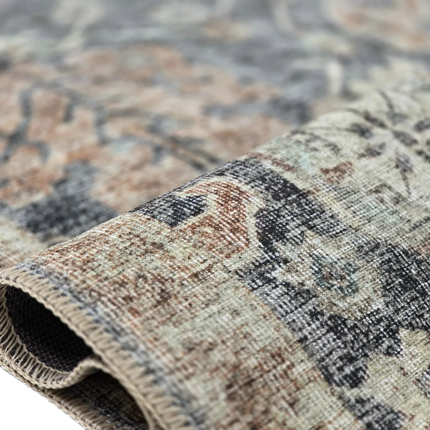 Tapis tissé à plat - Noura (bleu foncé)