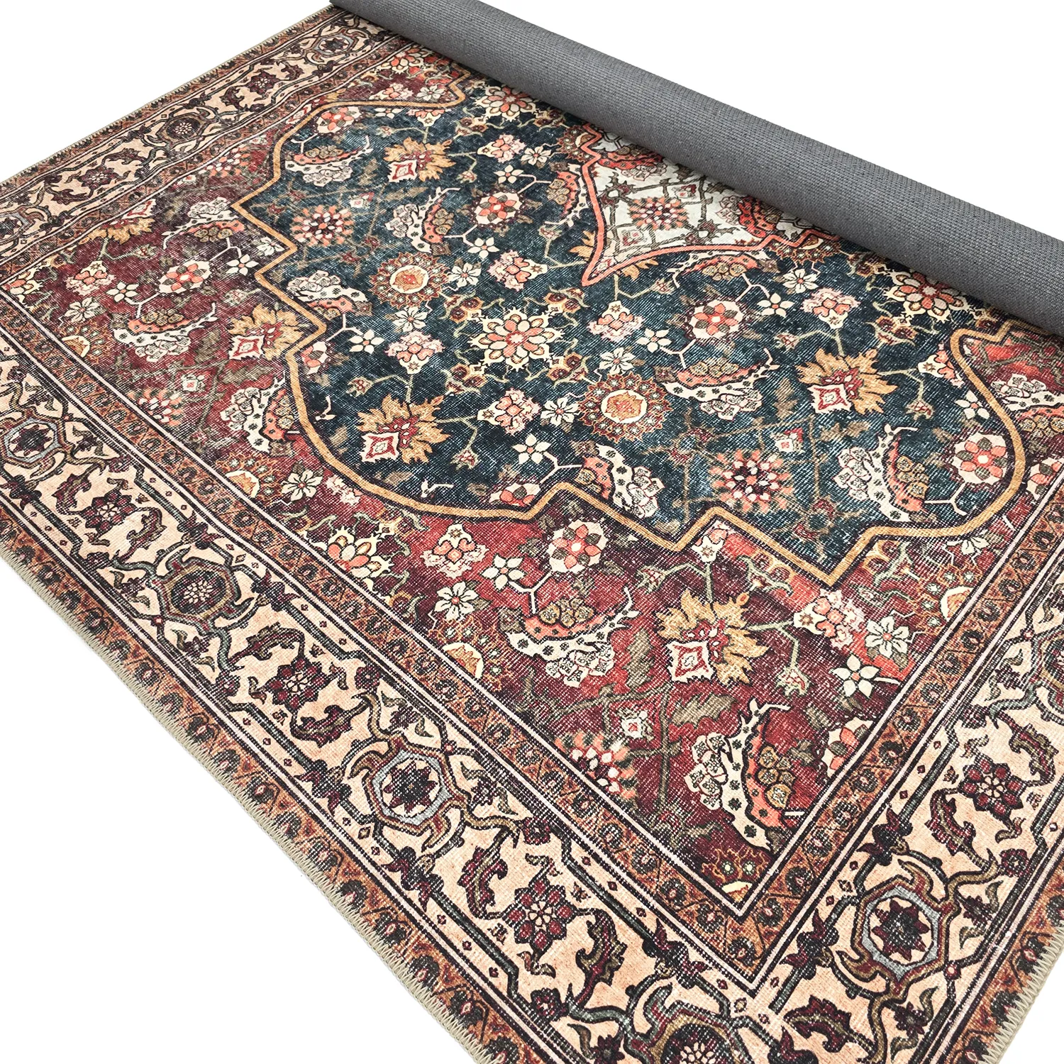 Tapis tissé à plat - Samaria (rouge)