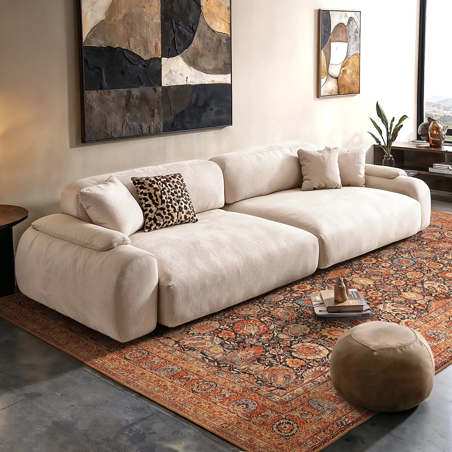 Tapis tissé à plat - Selamira (bleu/multicolore)
