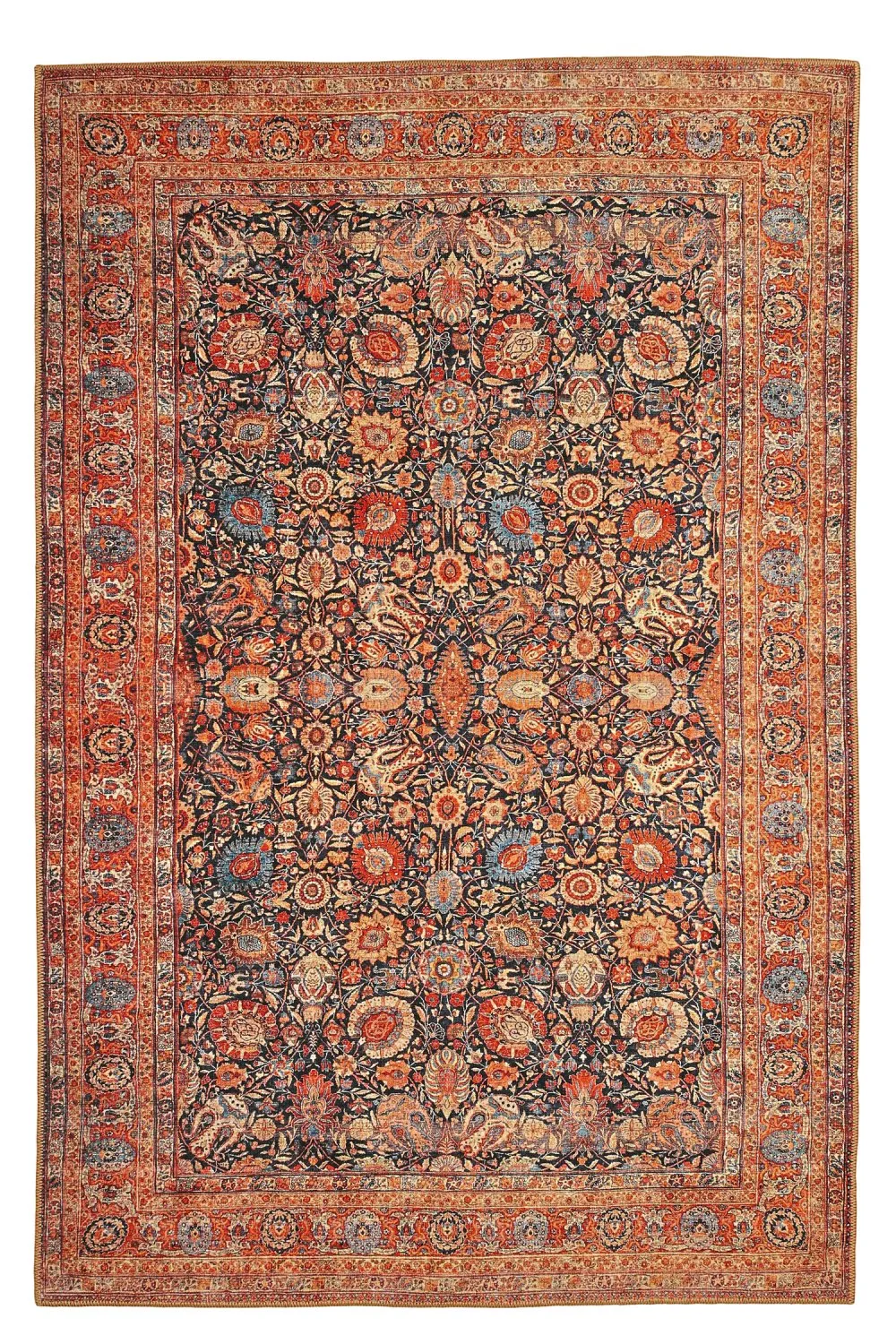 Tapis tissé à plat - Selamira (bleu/multicolore)