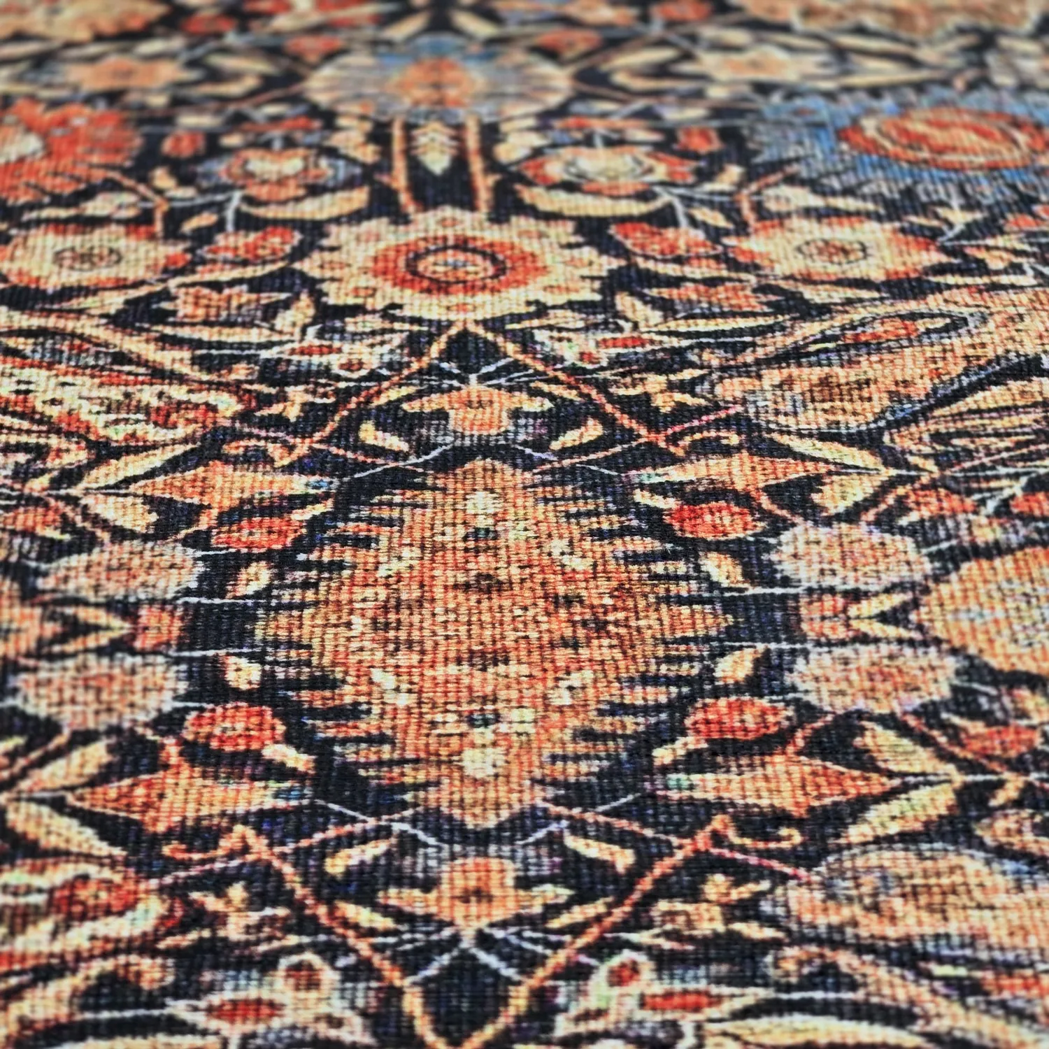 Tapis tissé à plat - Selamira (bleu/multicolore)