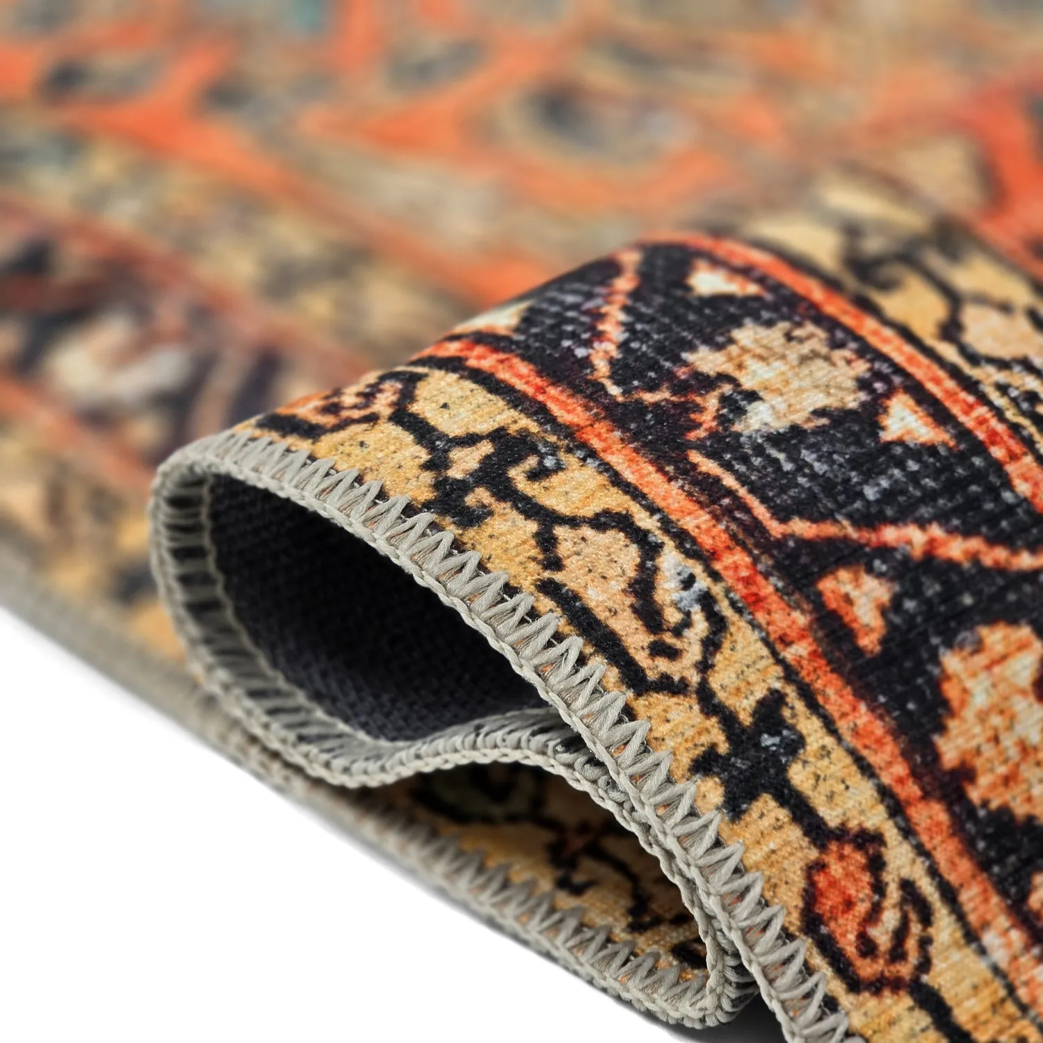 Tapis tissé à plat - Yasirah (orange)