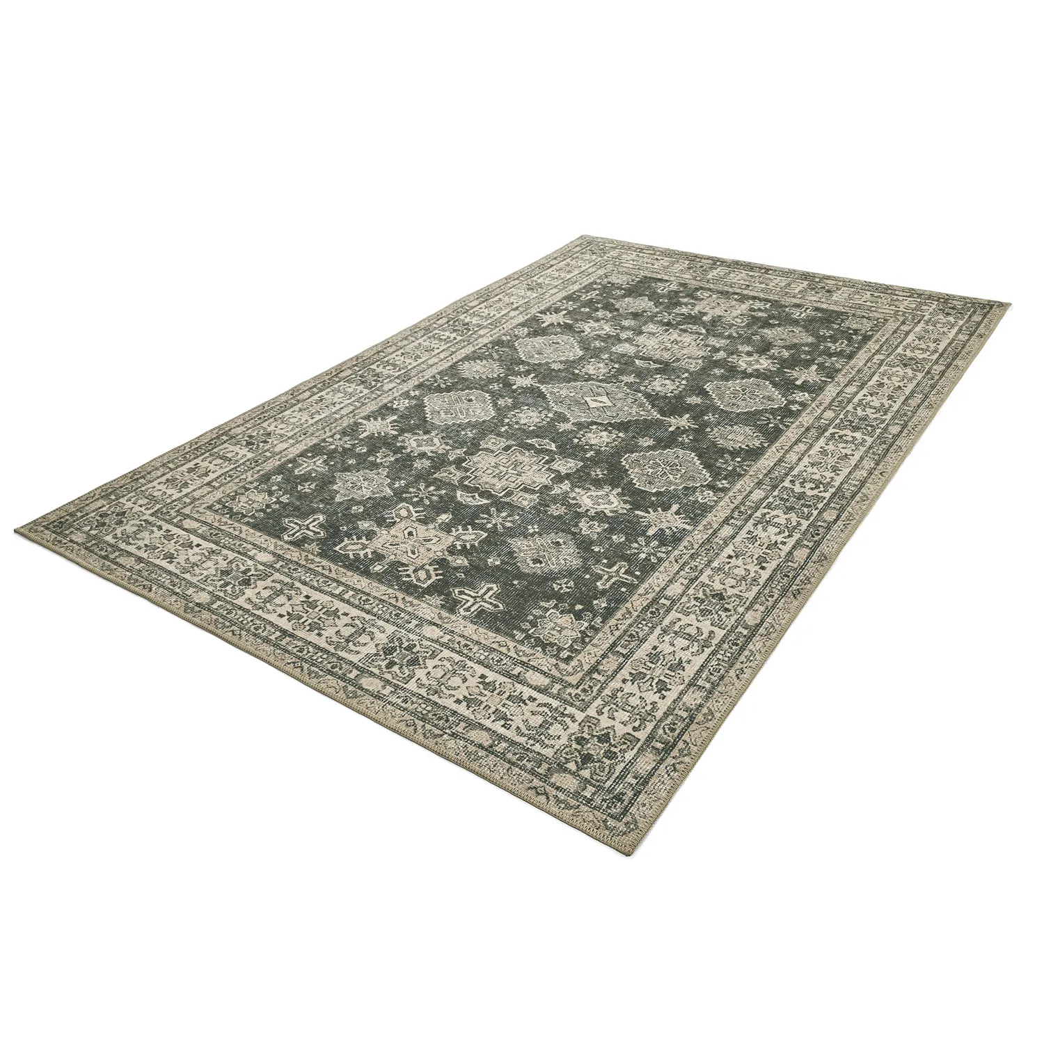 Tapis tissé à plat - Zuleina (vert)