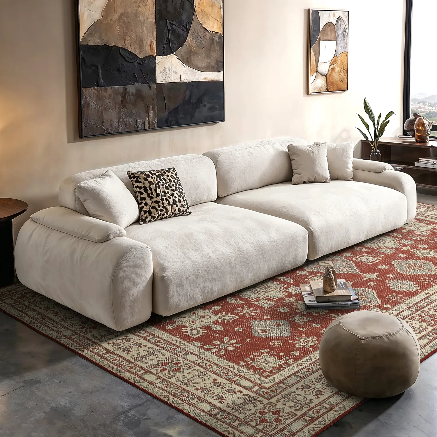 Tapis tissé à plat - Zuleina (rouge)