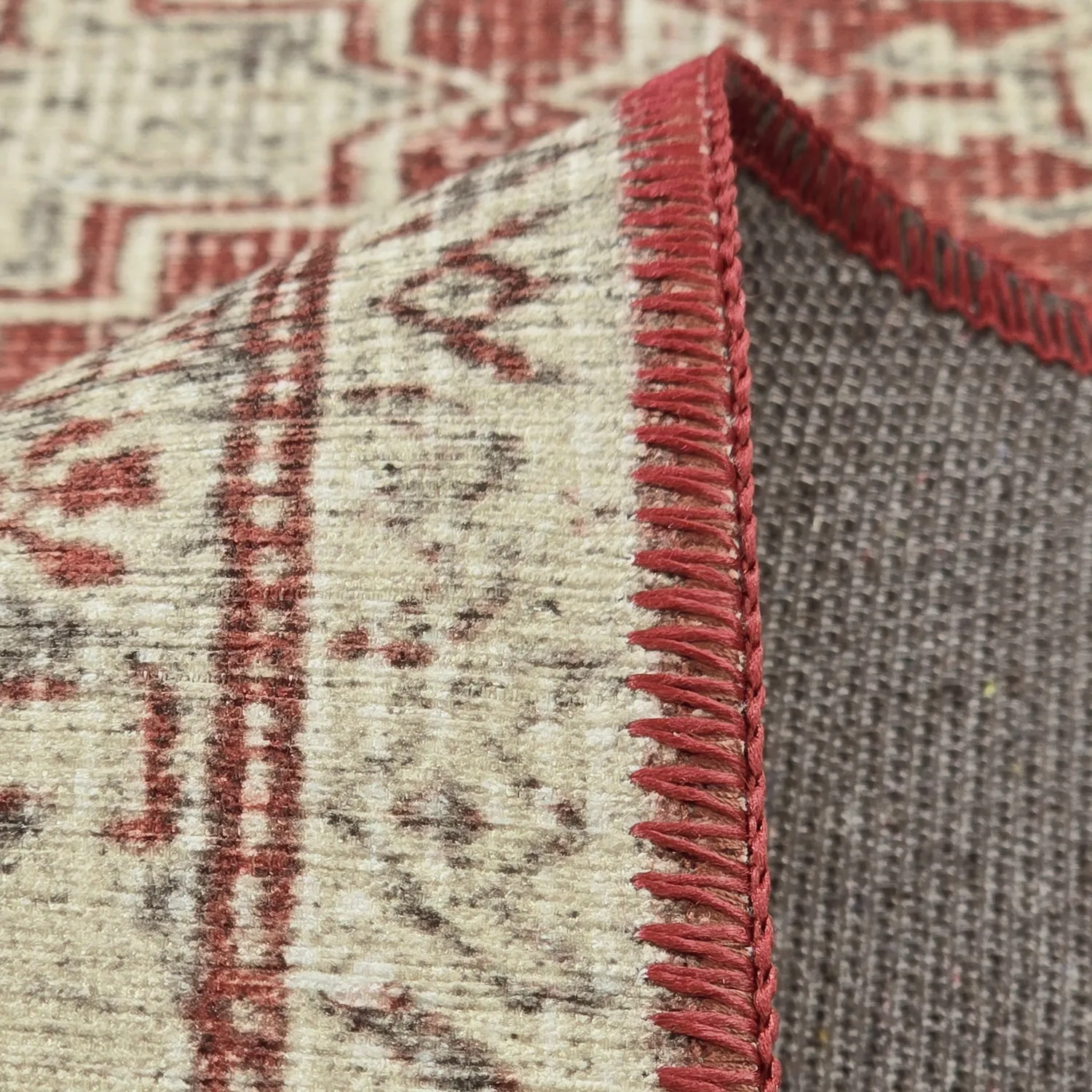 Tapis tissé à plat - Zuleina (rouge)