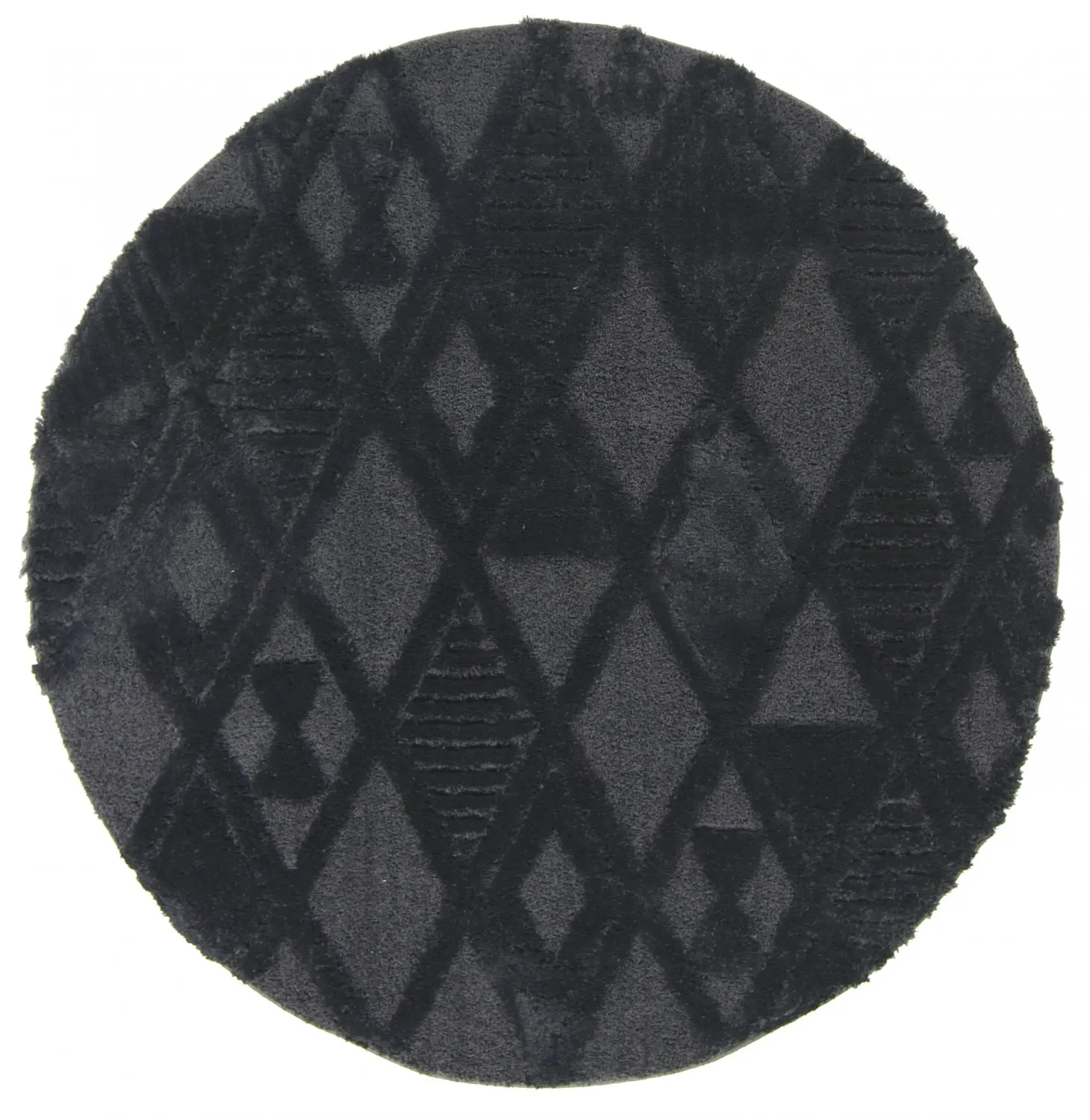 Tapis ronds - Rostock (noir)