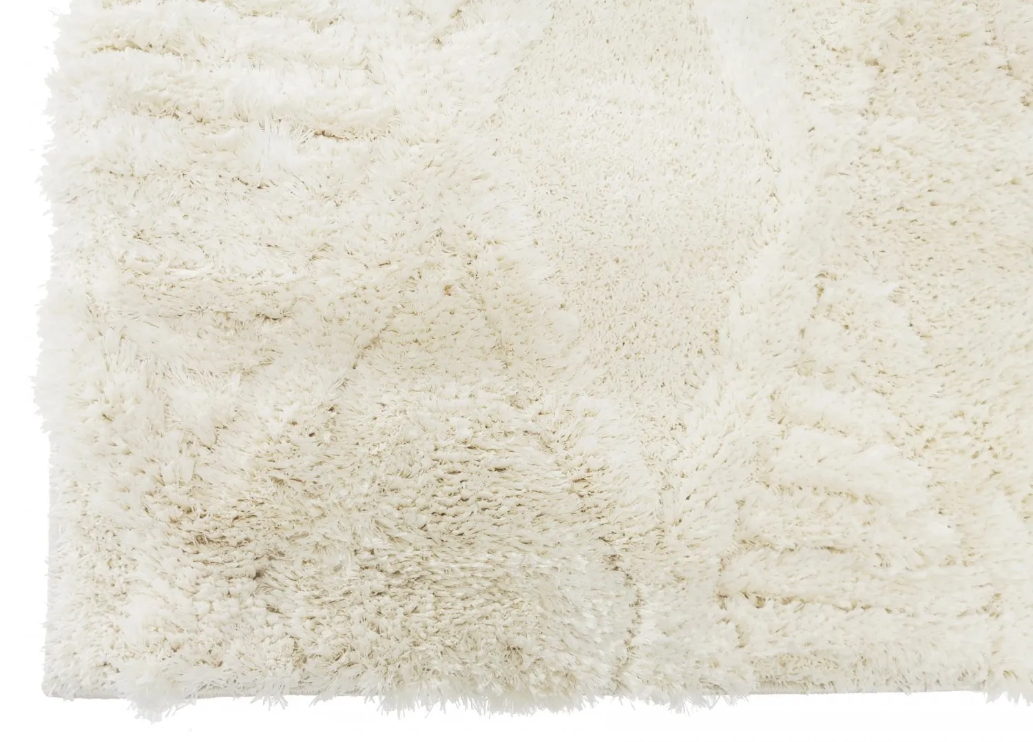 Tapis à poils longs - Rostock (blanc cassé)