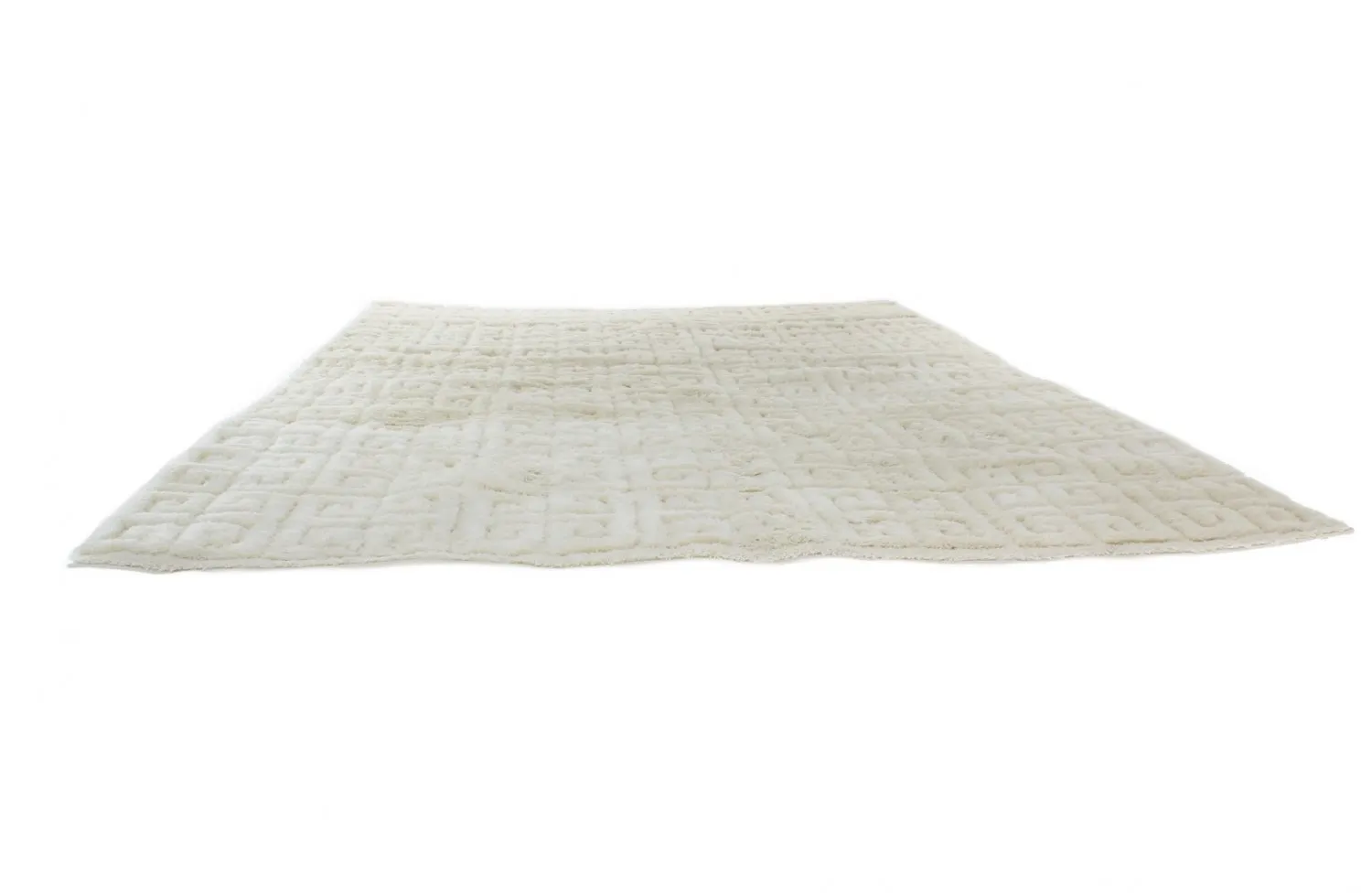 Tapis à poils longs - Parlos (blanc cassé)