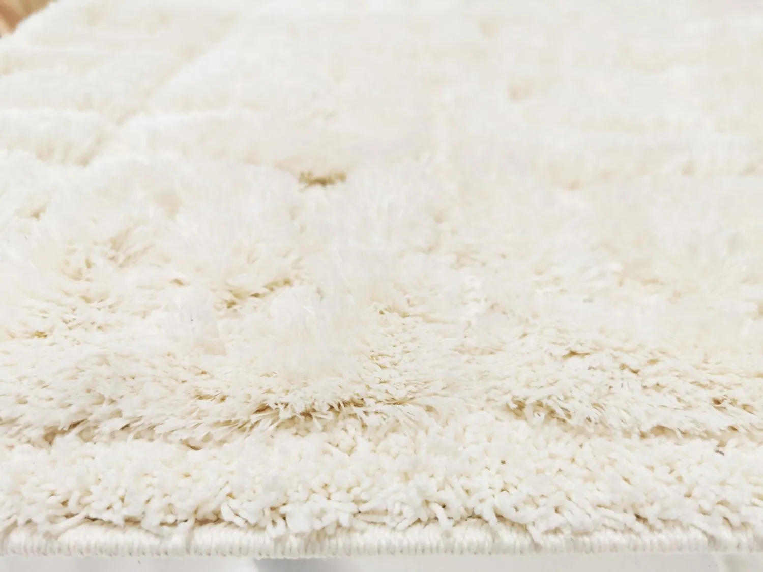 Tapis à poils longs - Parlos (blanc cassé)