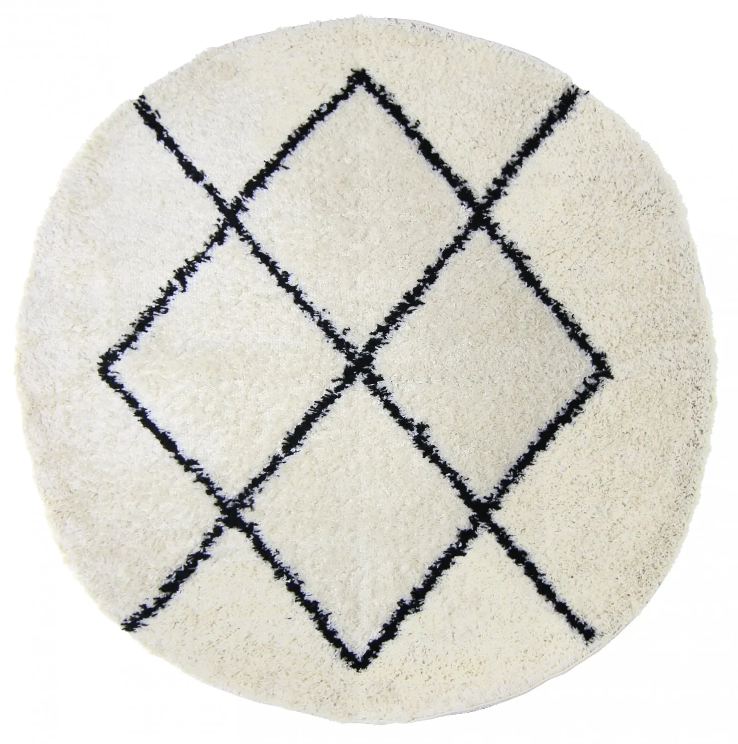 Tapis ronds - Marsa (noir/blanc)