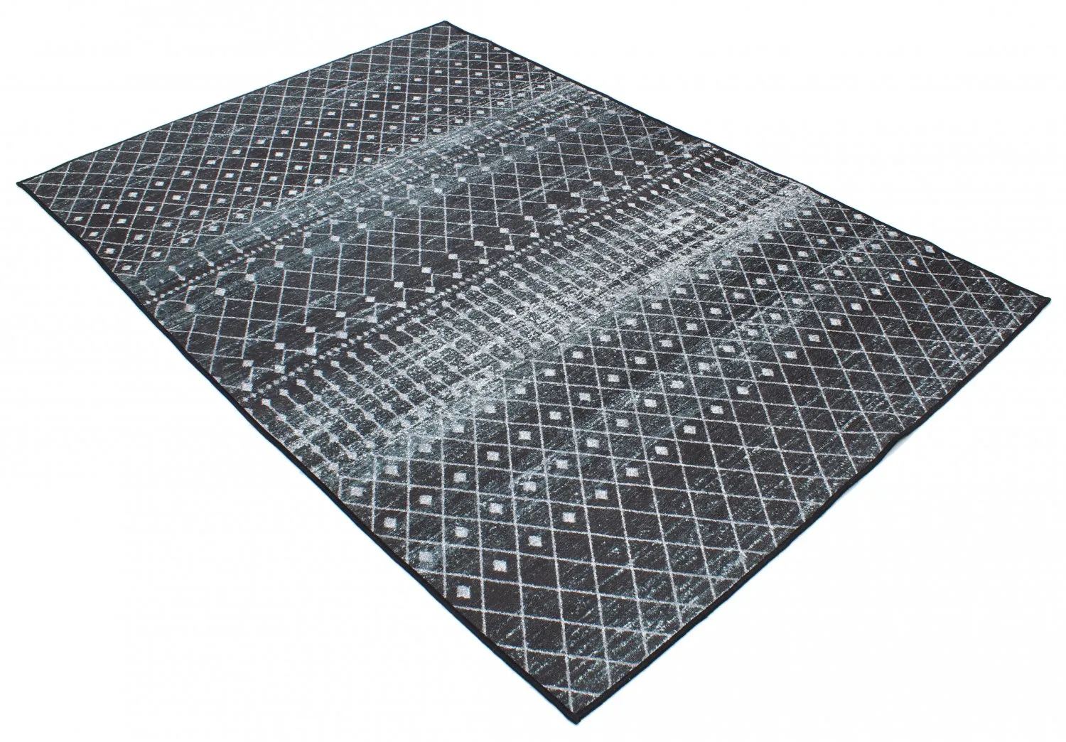 Tapis Wilton - Stella (noir/blanc)