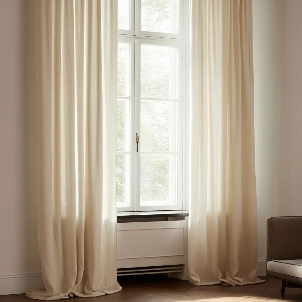Rideaux - Rideau imitation lin Andrada (marron)