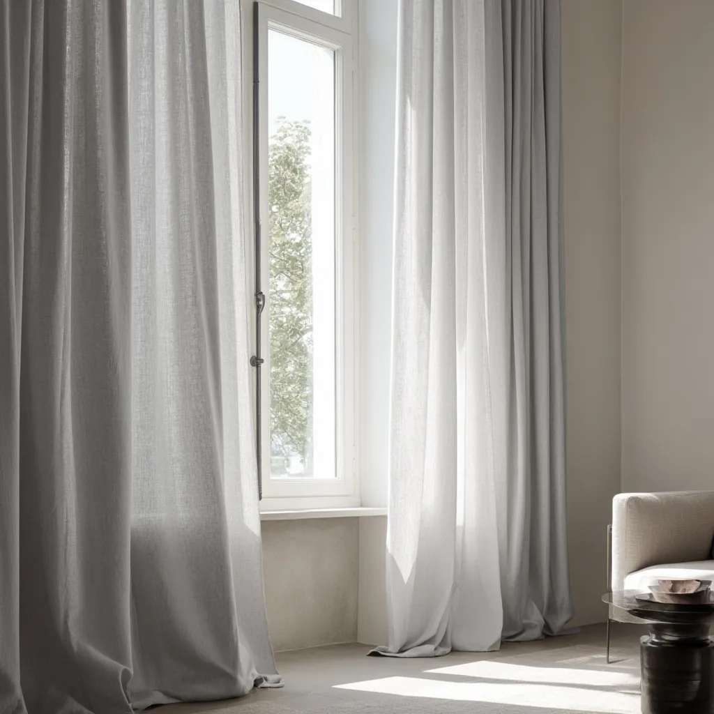 Rideaux - Rideau imitation lin Andrada (gris)
