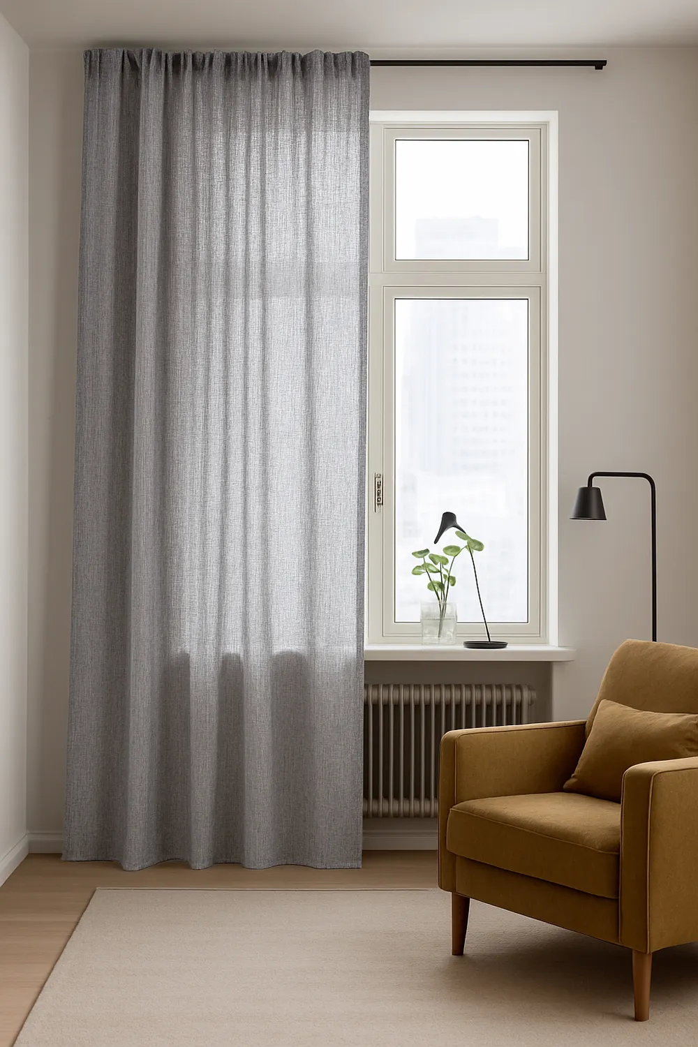 Rideaux - Rideau en lin Cosmina (gris)