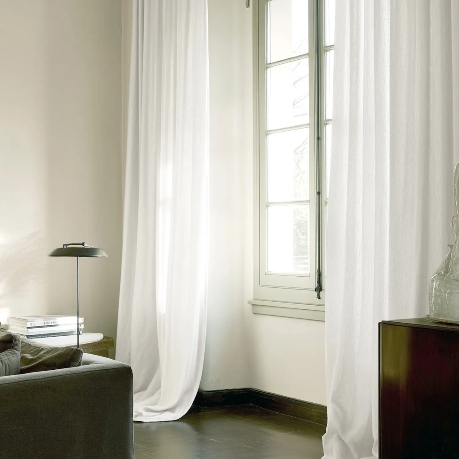 Rideaux - Rideau en lin Cosmina (blanc)