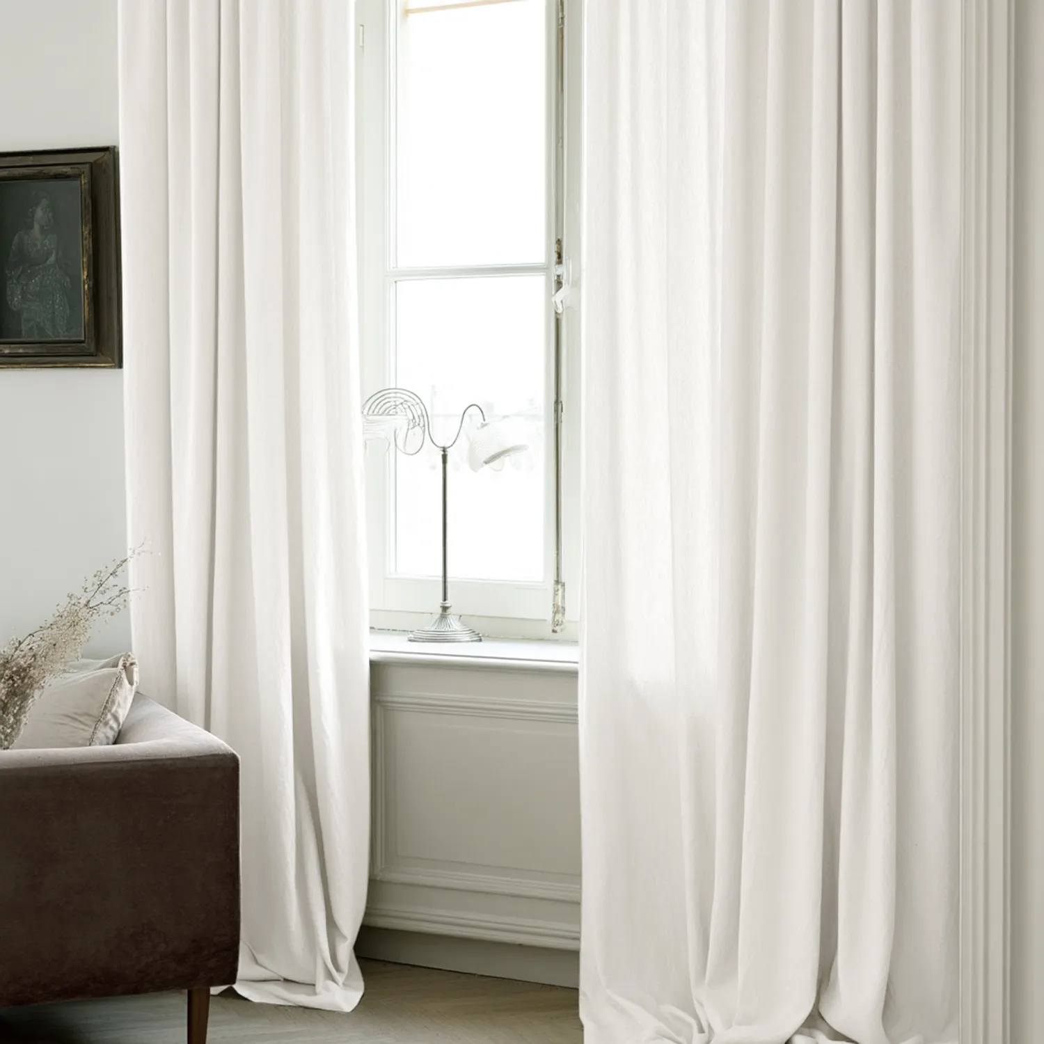Rideaux - Rideau en lin Cosmina (blanc)