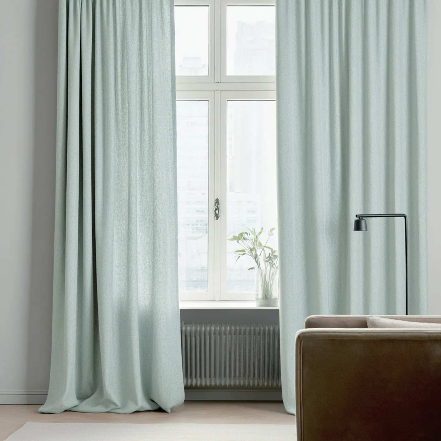 Rideaux - Rideau en lin Melania (turquoise clair)