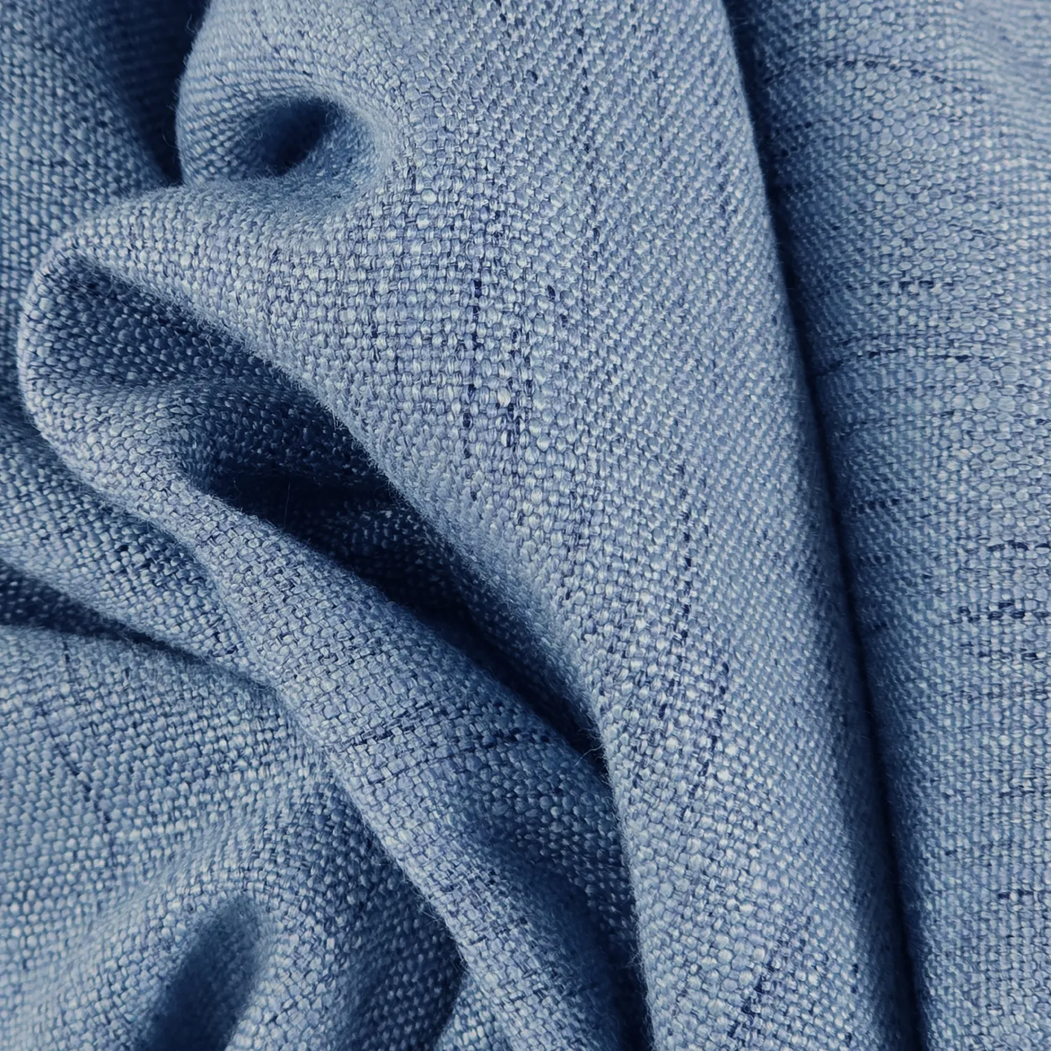 Rideaux - Rideau en lin Melania (bleu foncé)