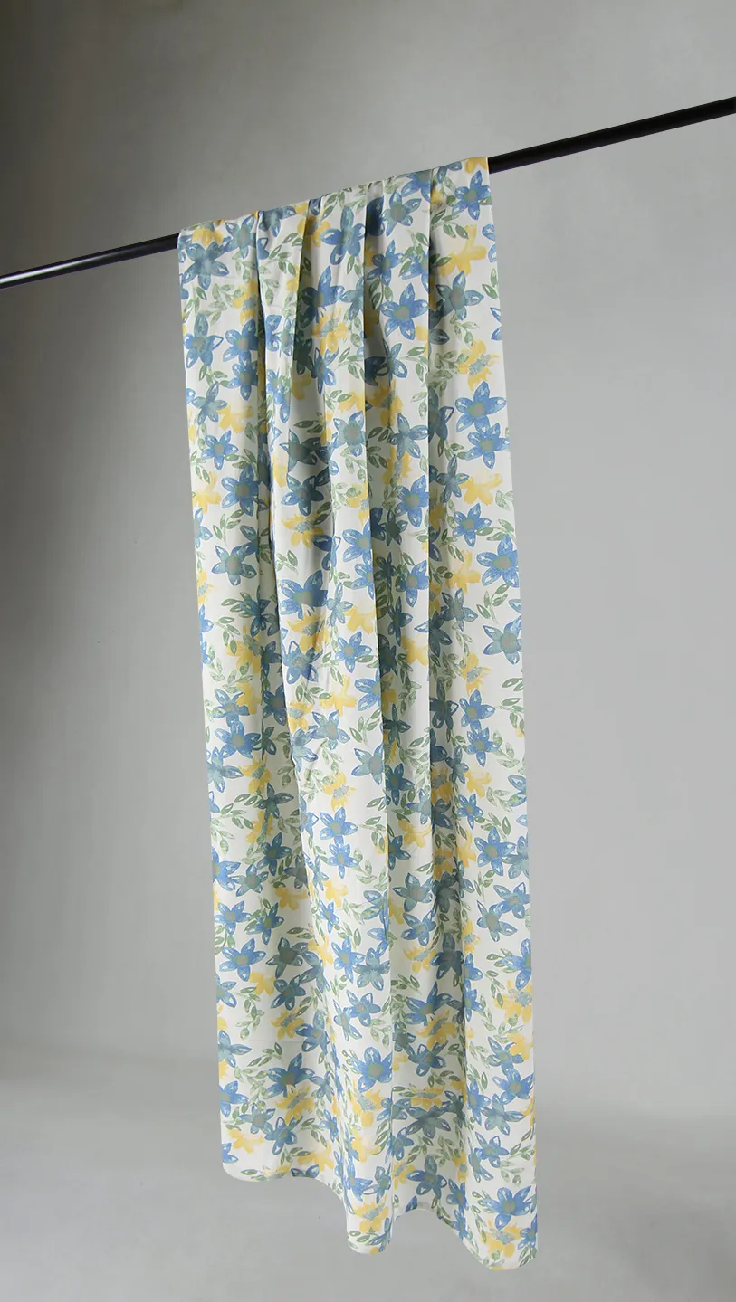 Rideaux - Rideau en coton Petite (bleu)