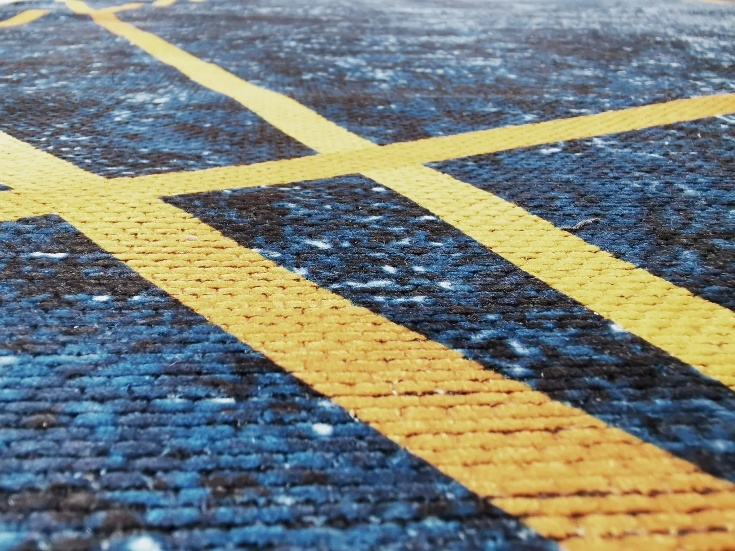 Tapis Wilton - Zaros (bleu/doré)