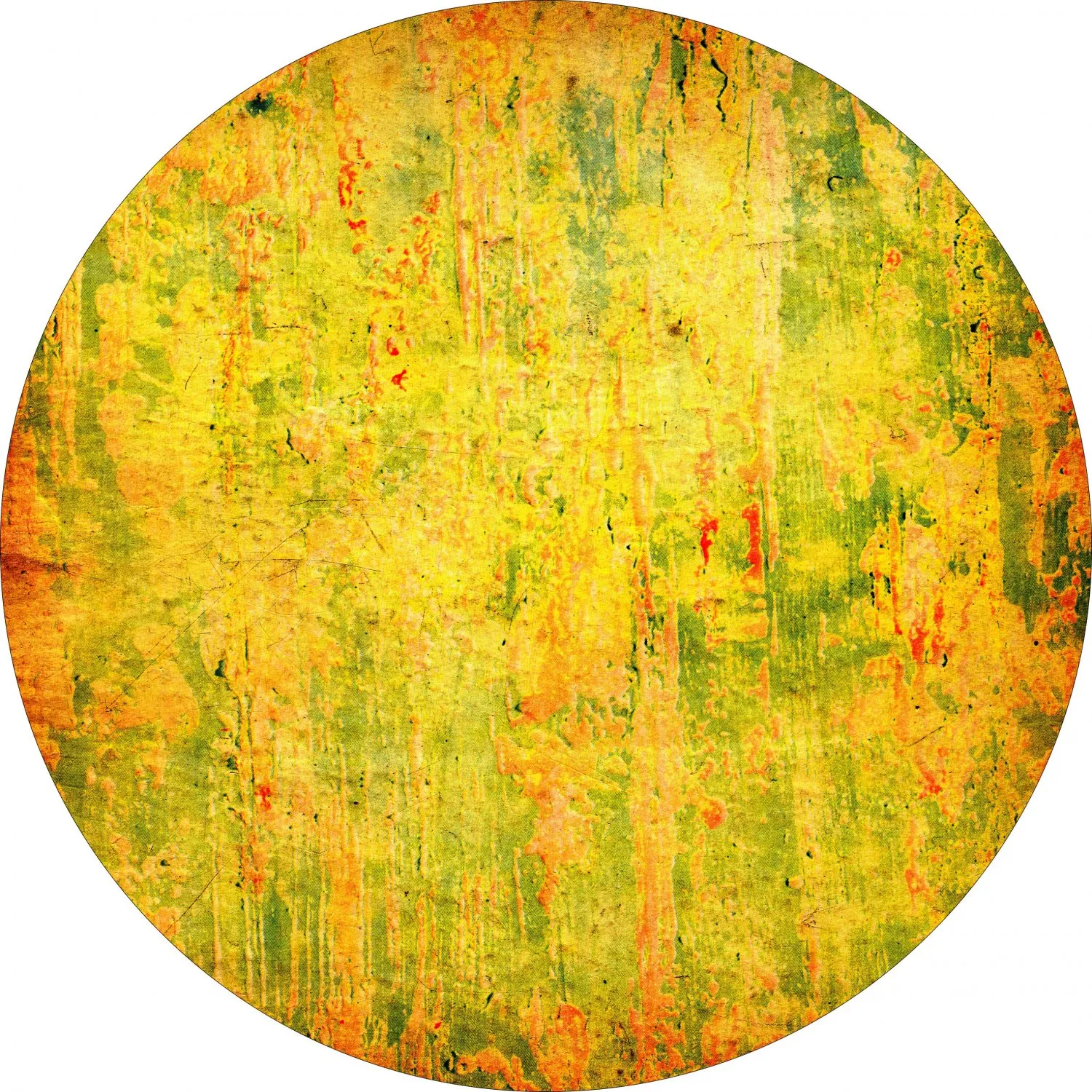Tapis rond - Melide (jaune)
