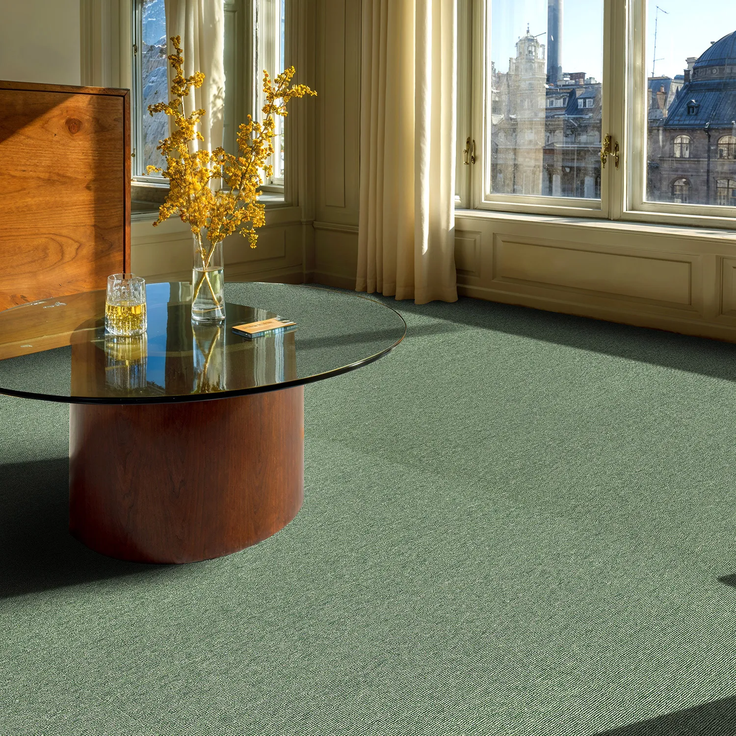 Moquette - Almeria Dalles textiles 24 unités (vert)