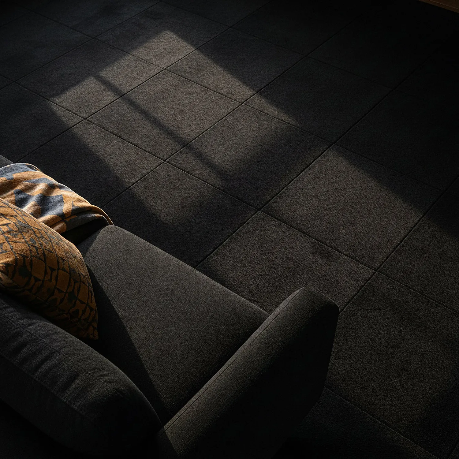 Moquette - Almeria Dalles textiles 24 unités (noir)