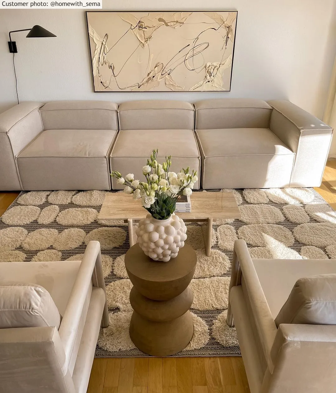 Tapis à poils longs - Fondi (beige)