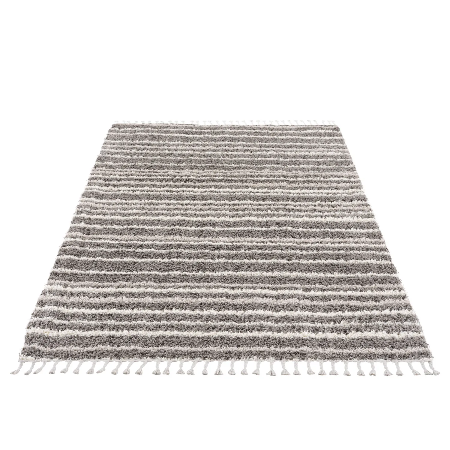 Tapis à poils longs - Manabi (gris)