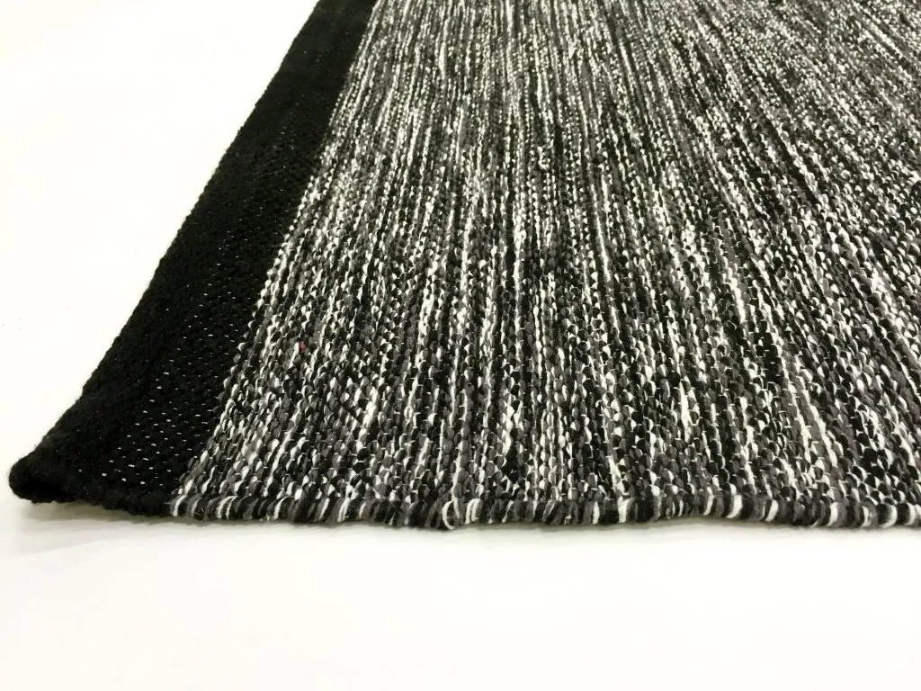 Tapis chiffons - Slite (noir-blanc)