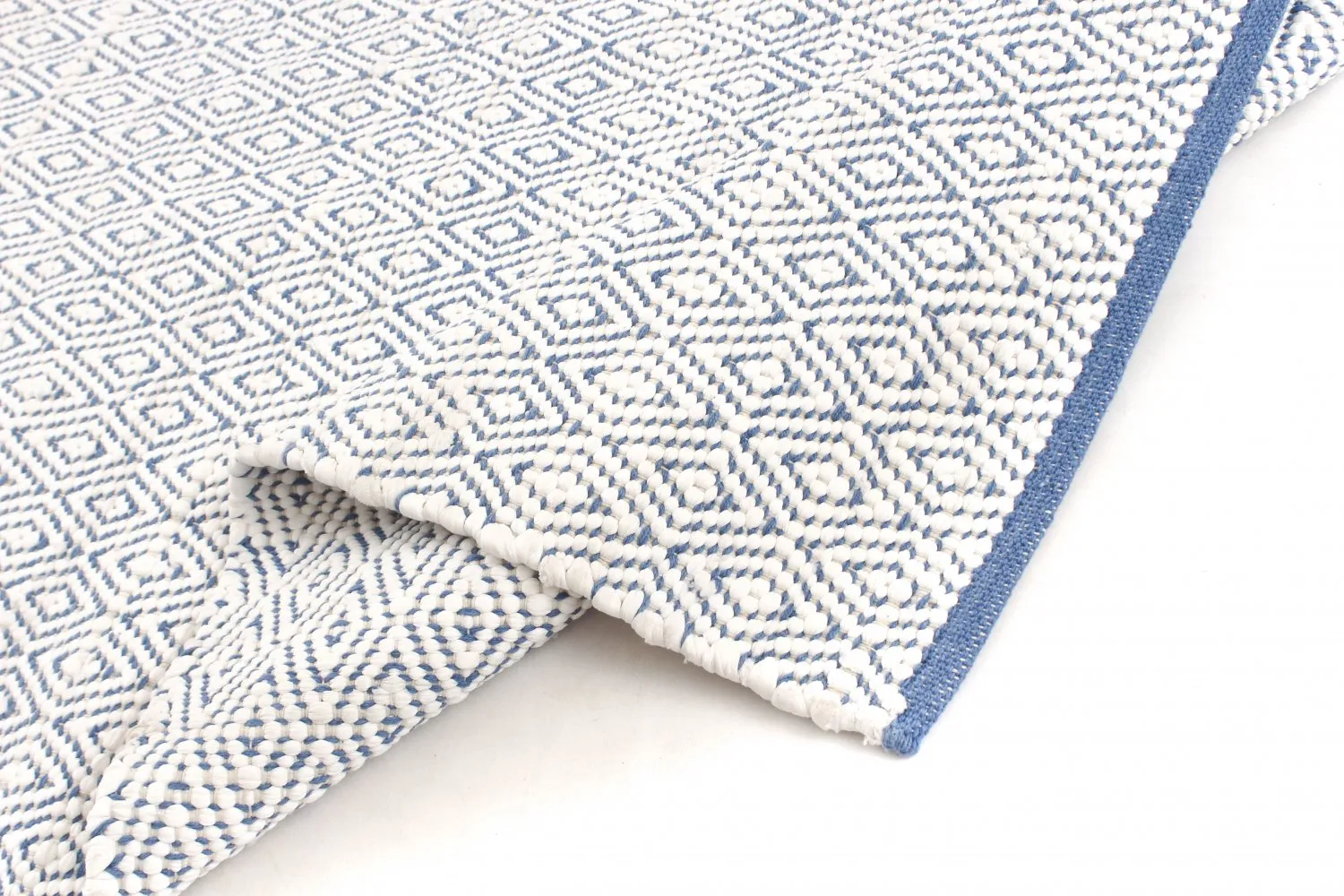 Tapis en patchwork - Falster (bleu)